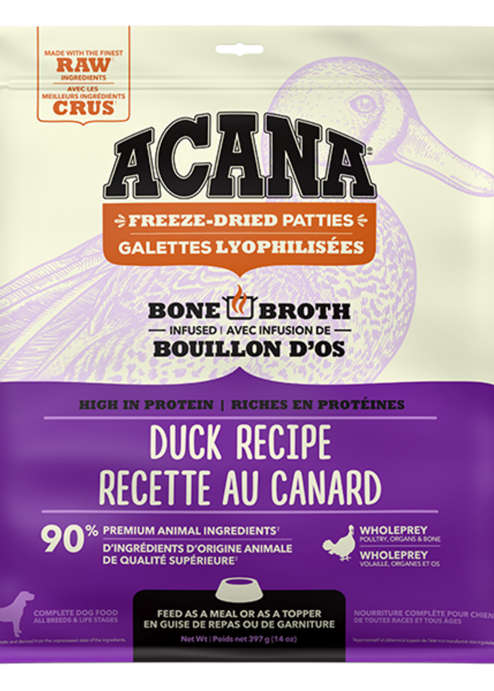 Acana Dog ACANA Dog Freeze-Dried Duck Patties 397g