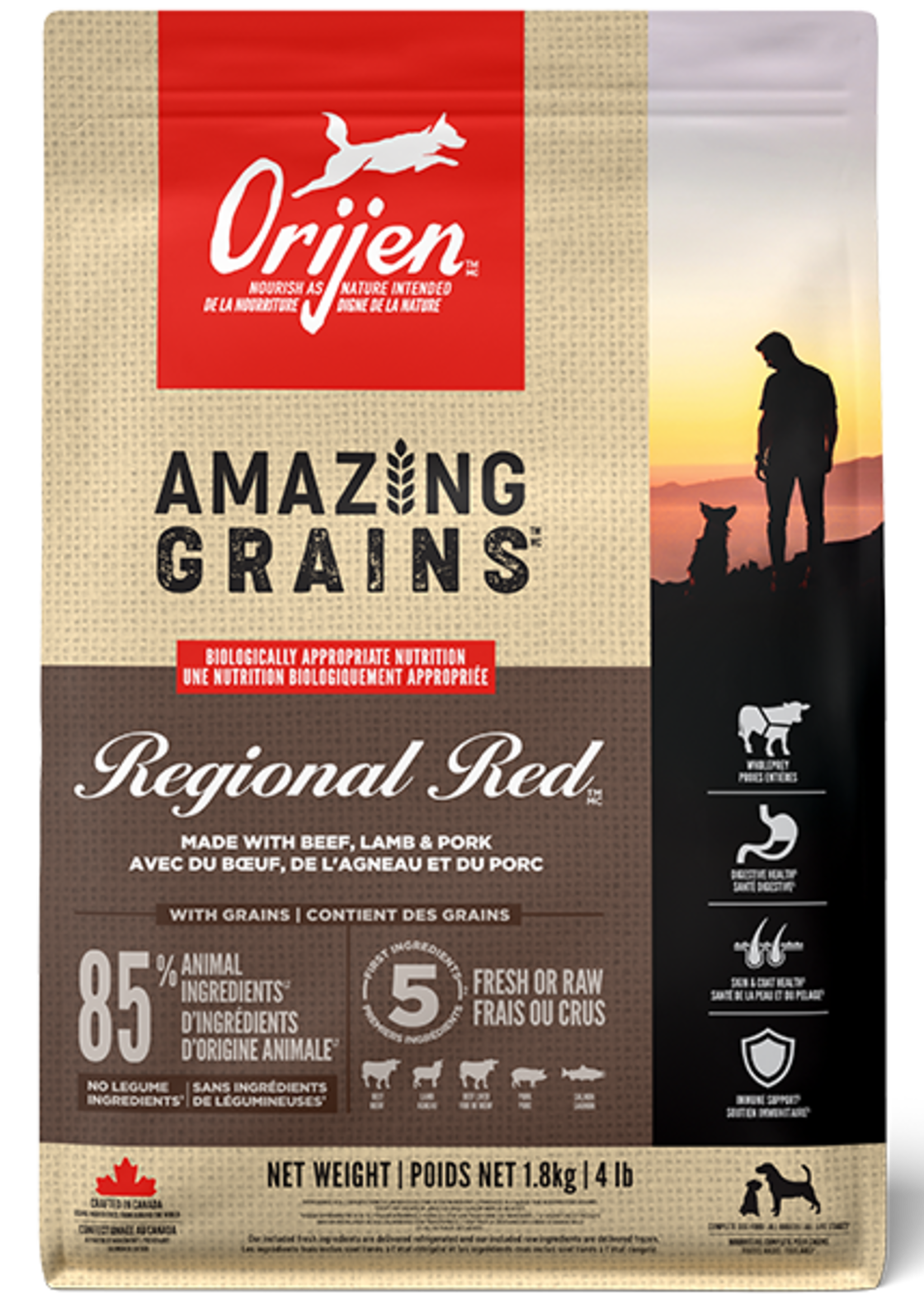 Orijen Dog ORIJEN Dog Amazing Grains Regional Red 1.8 kg