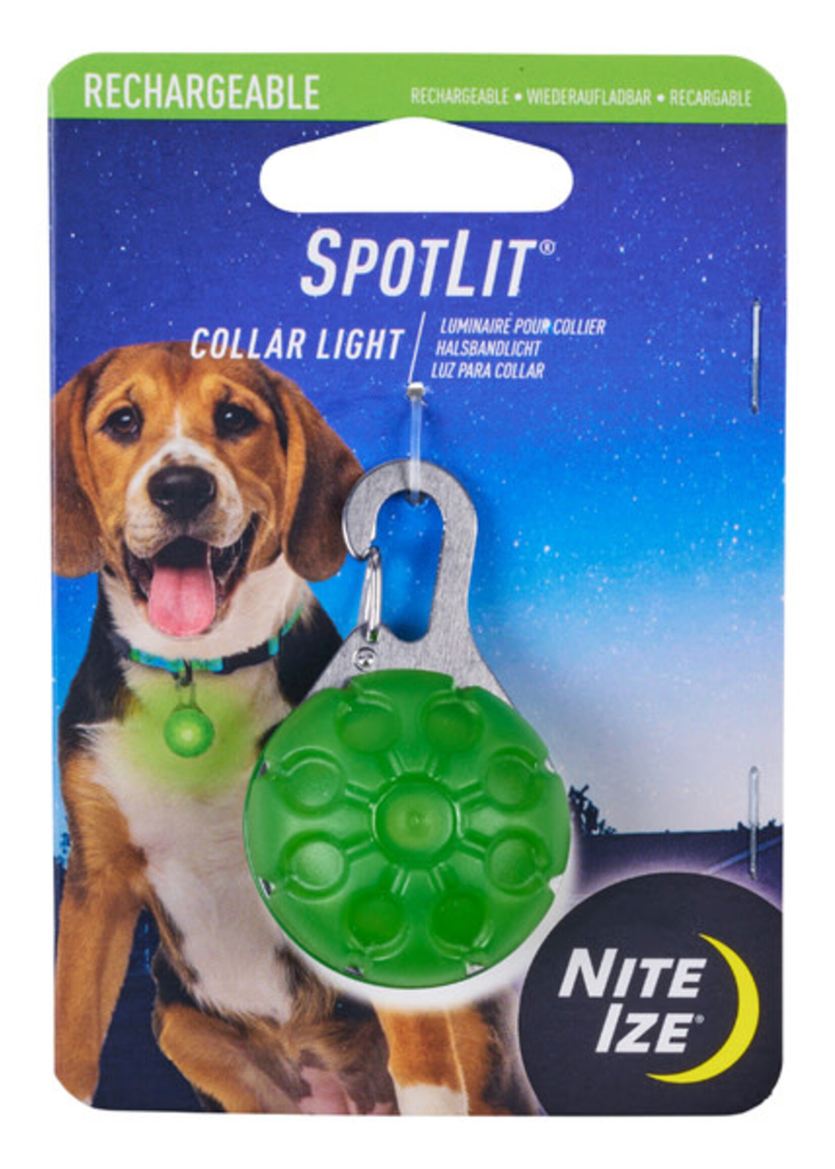Nite Ize SpotLit Rechargeable Collar Light Green
