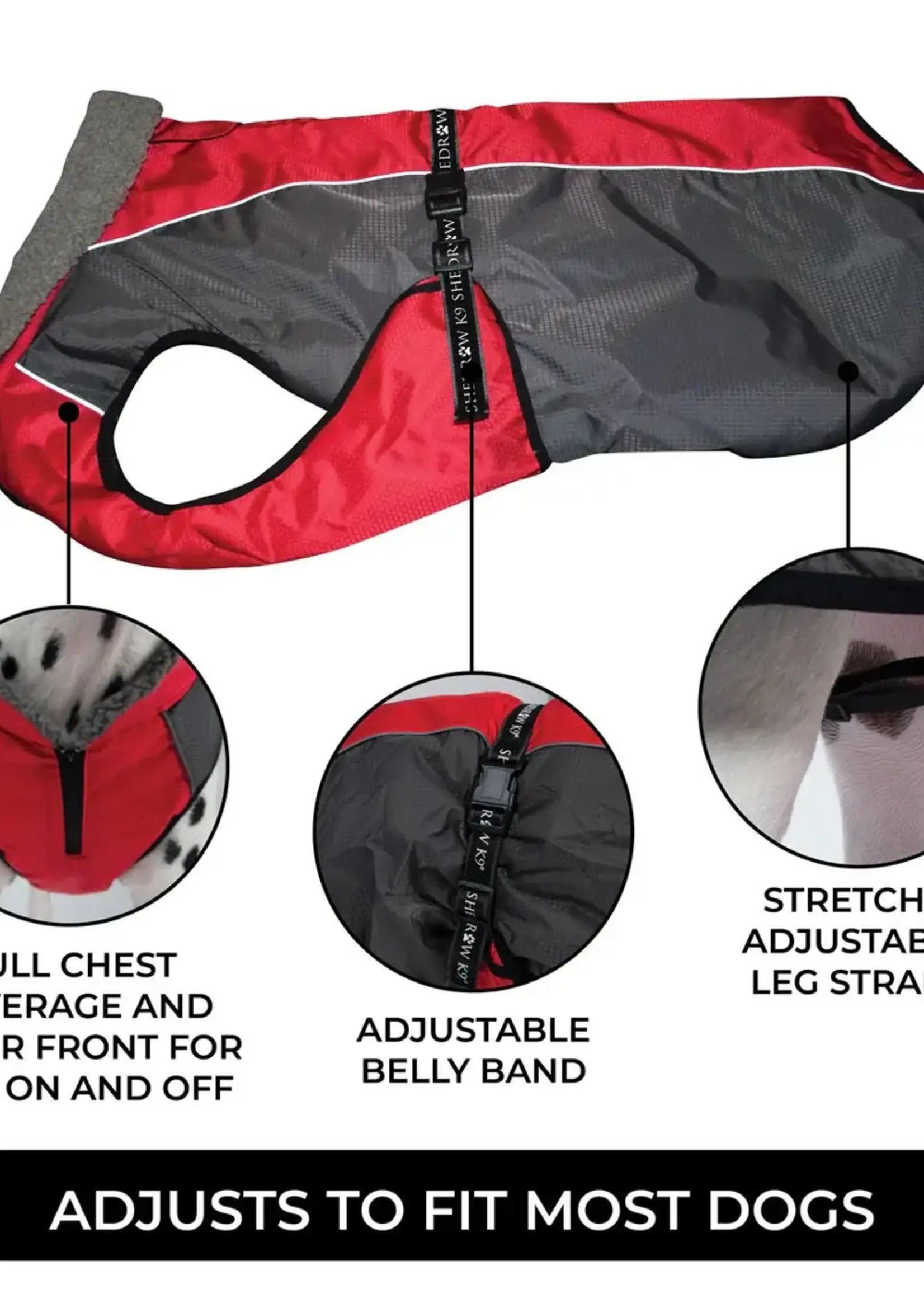 Shedrow K9 Shedrow K9 Chinook Dog Coat XL Red/Grey