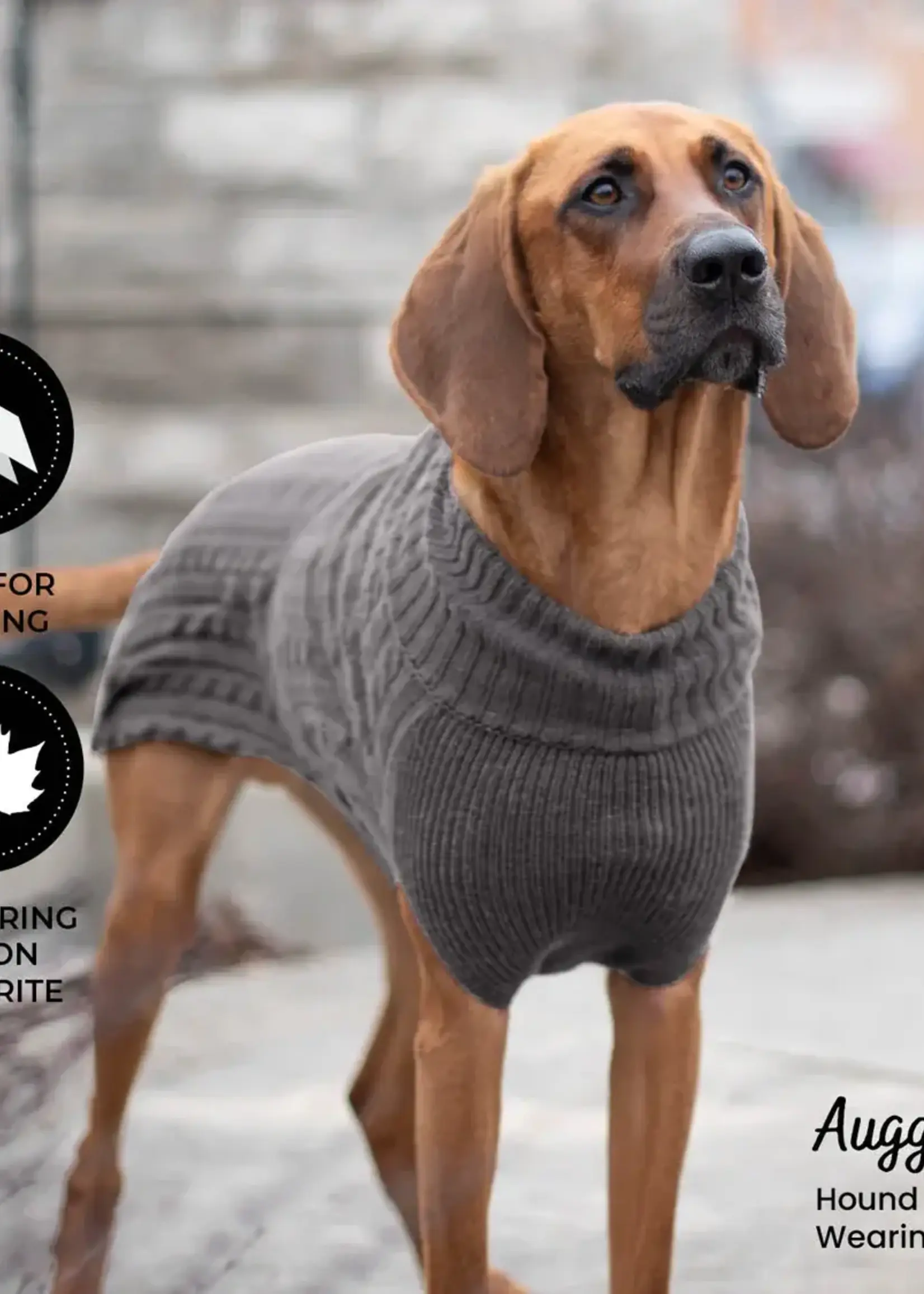 Shedrow K9 Shedrow K9 Brentwood Cable Knit Dog Grey Sweater XXXL
