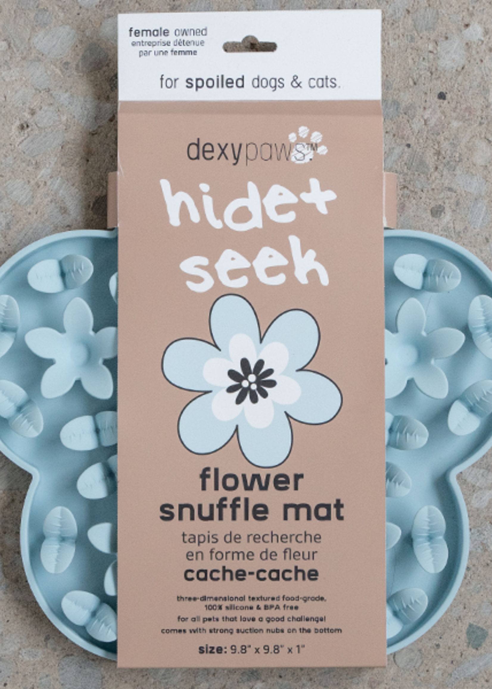 DexyPaws Dexypaws Dog Enrichment Snuffle Mat Flower Sky Blue