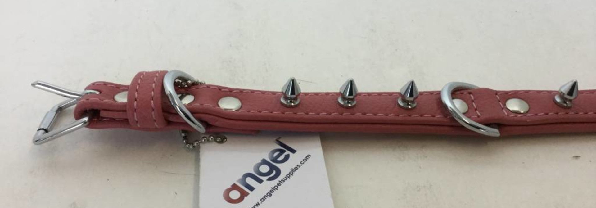 Angel Collar Spiked Pink 14" 3/4"