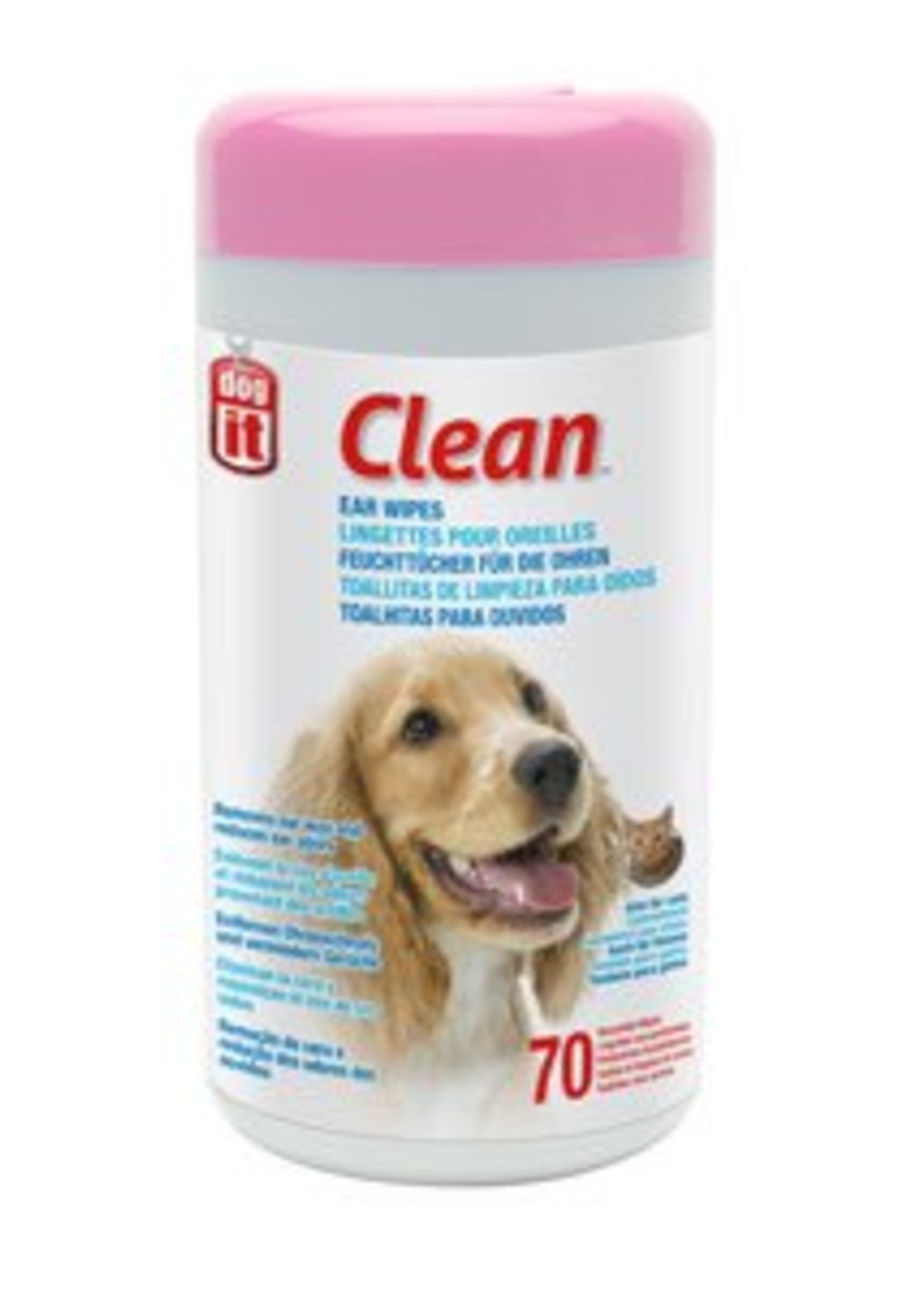 Dogit Clean Ear Wipes, Unscented, 70pcs