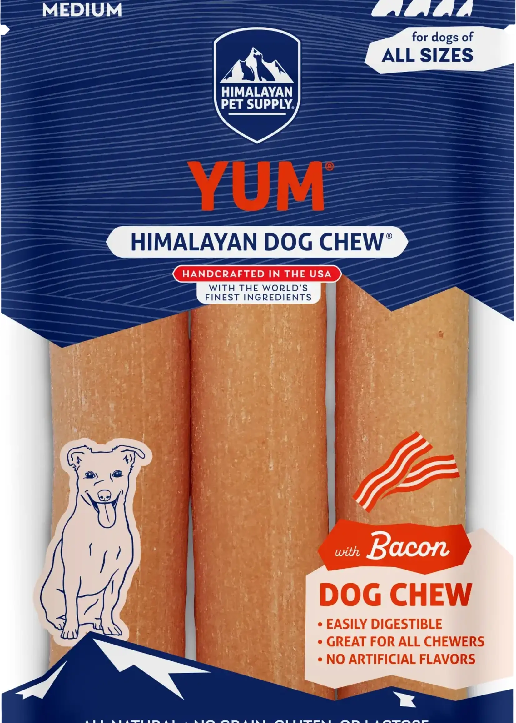HIMALAYAN DOG CHEW Yum Himalayan Chew - Bacon - 3pc