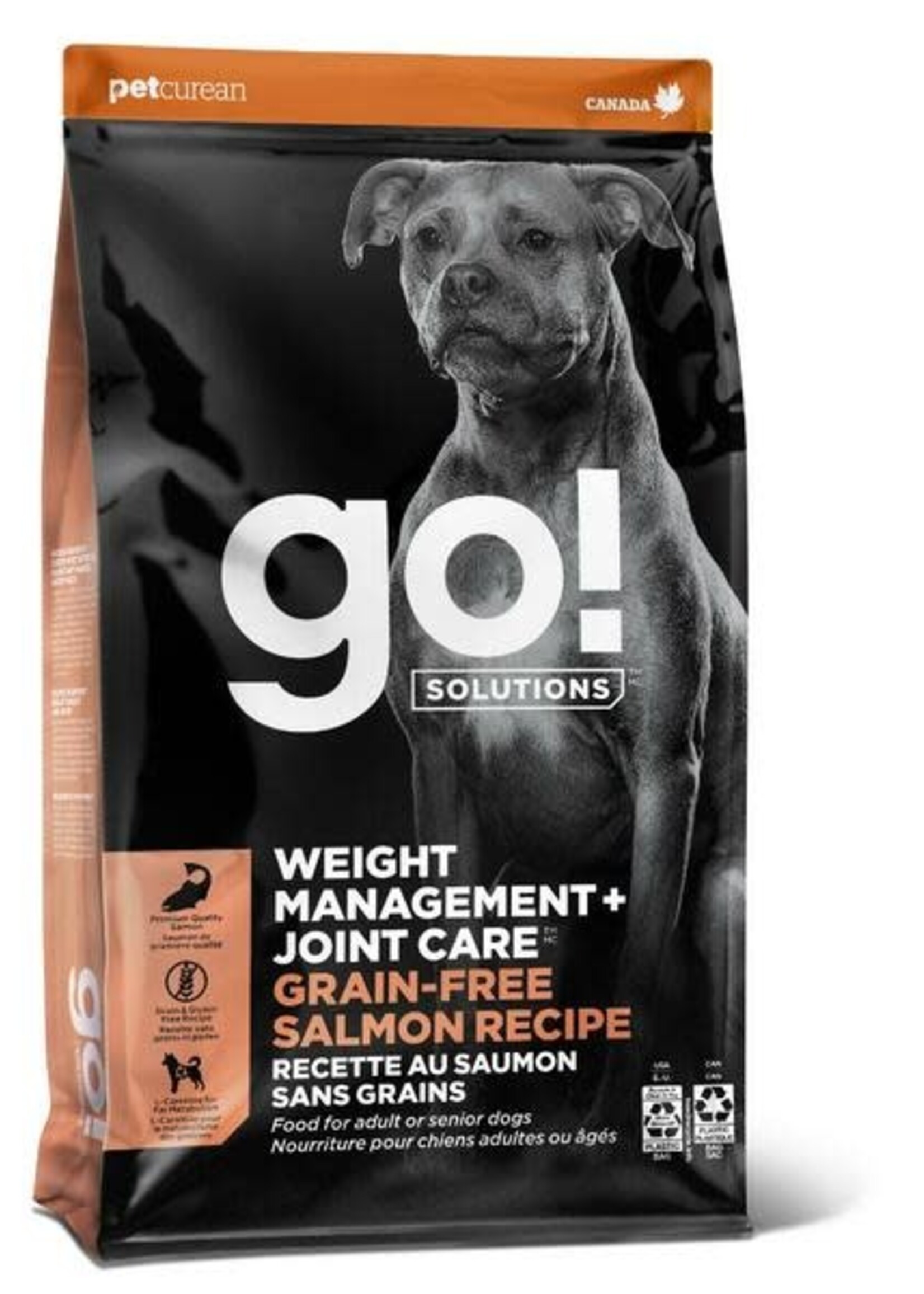 Petcurean Go! GO! Weight Mngment & Joint Care GF Salmon 22LB