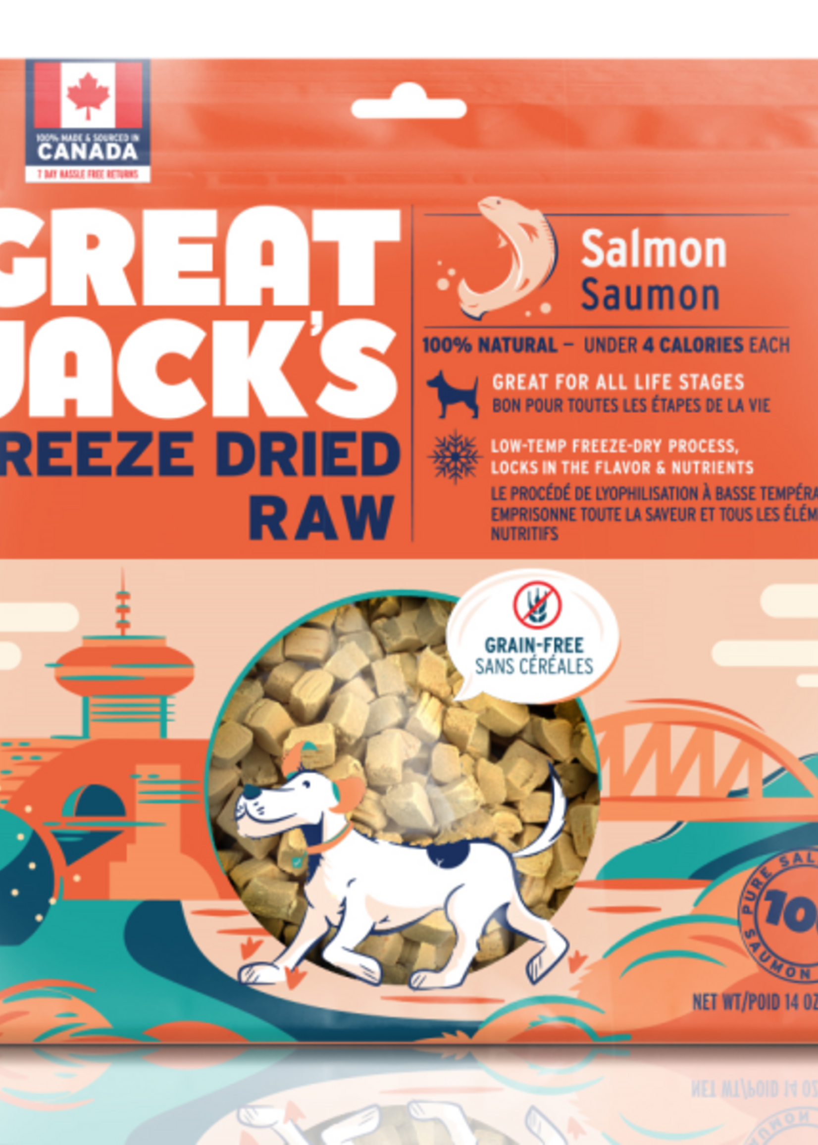 Great Jacks Great Jacks Freeze -Dried Treat & Food Topper - Salmon 363 g