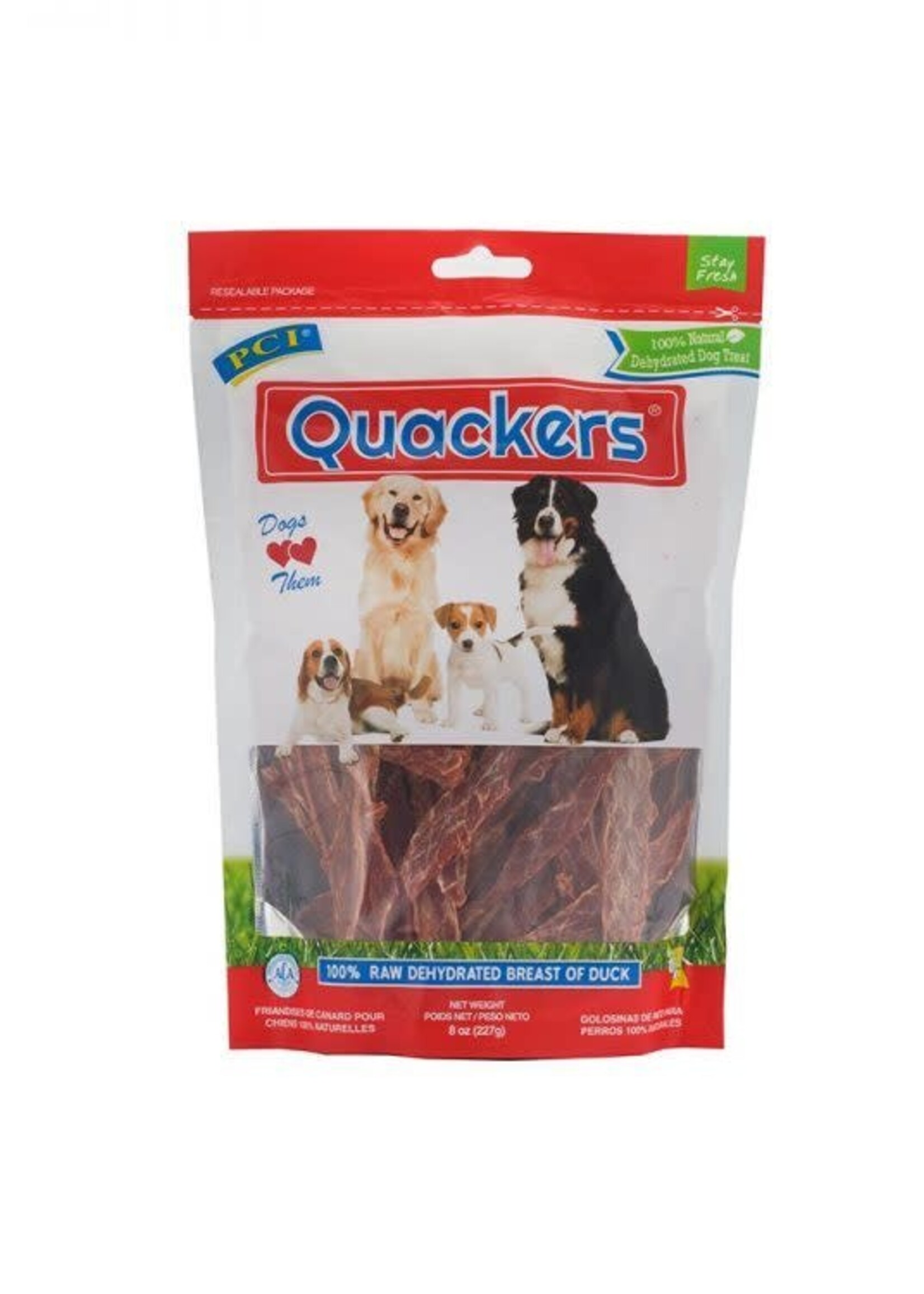 PCI Quackers - 100% Breast of Duck (8oz. Resealable Bag)