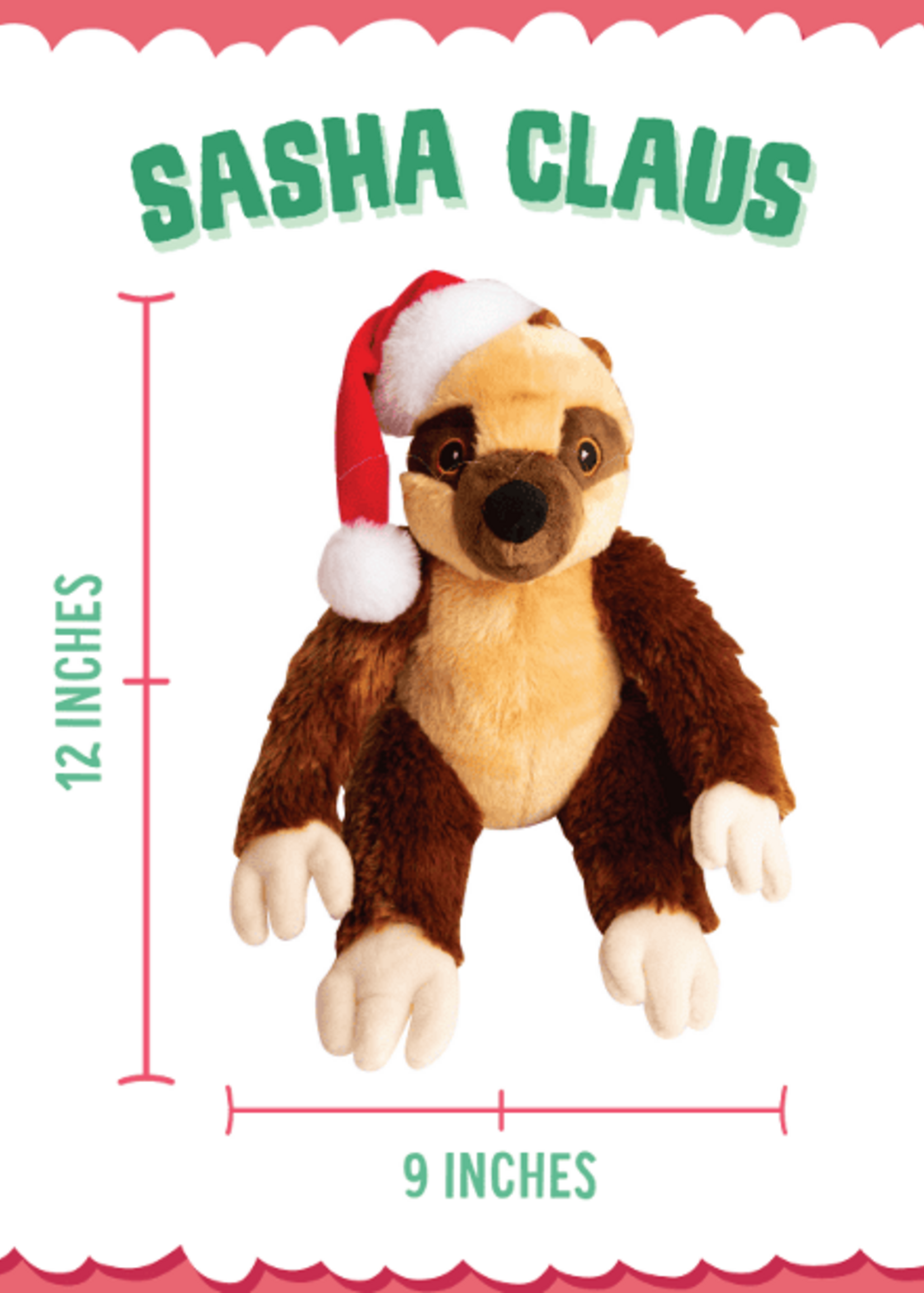 Snugarooz Sasha Claus (the Sloth) (12")