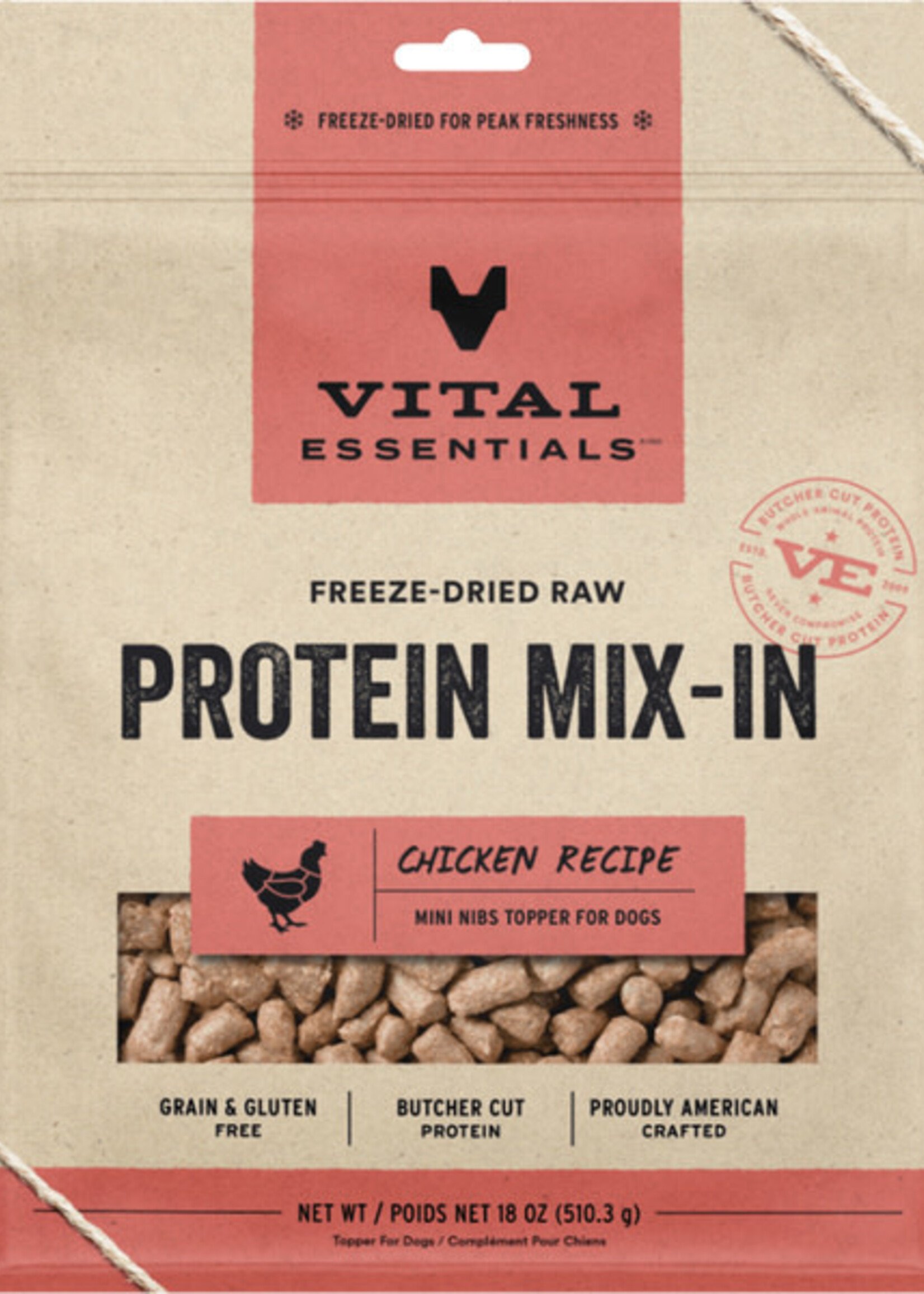 Vital Essentials FD Protein Mix-In Mini Nibs Chicken 18OZ