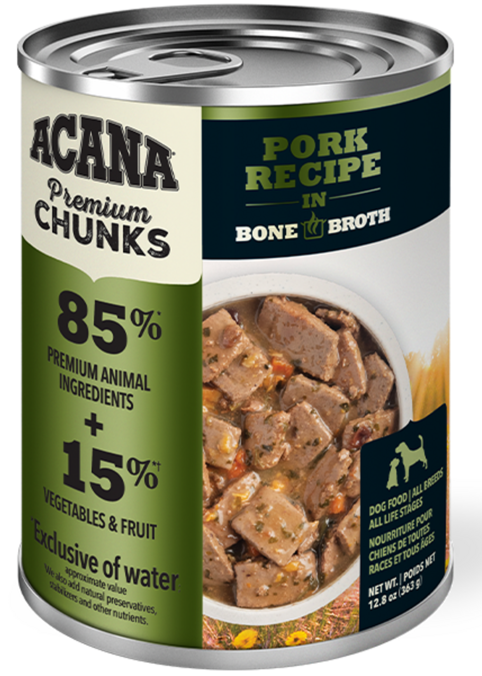 Acana Dog ACANA Dog Premium Chunks Pork in Bone Broth  363g