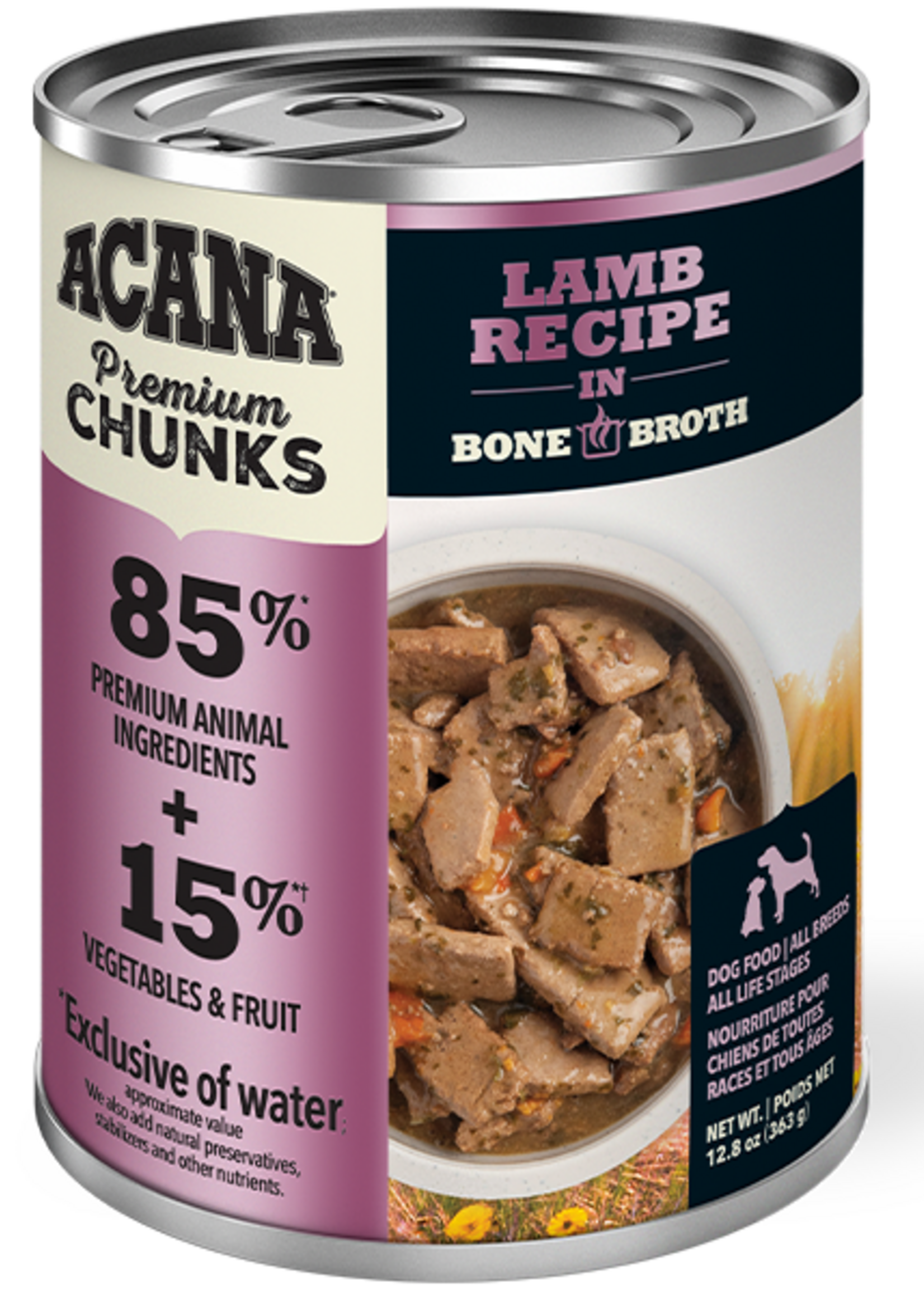 Acana Dog ACANA Dog Premium Chunks Lamb in Bone Broth  363g