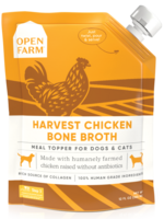 Open Farm Open Farm Dog/Cat Bone Broth Topper Harvest Chicken 12 oz