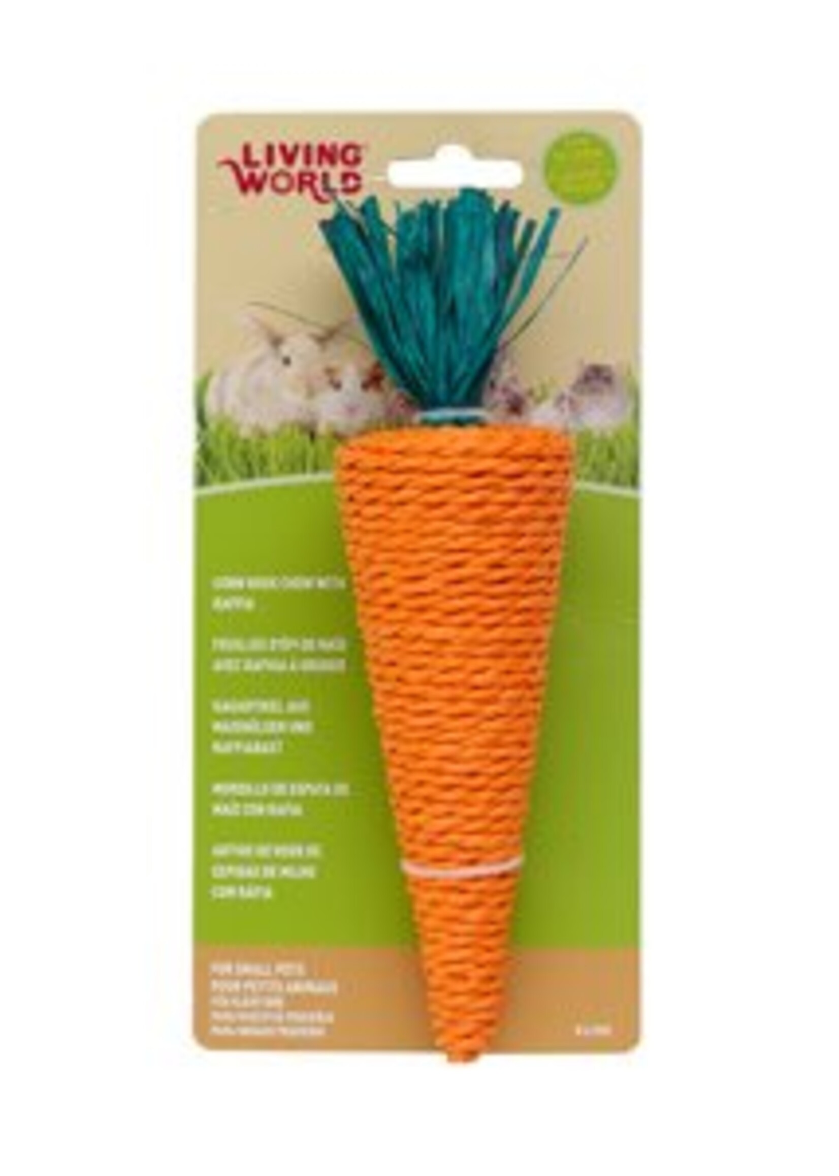 Living World LW Nibblers, Corn Husk Chews, Carrot