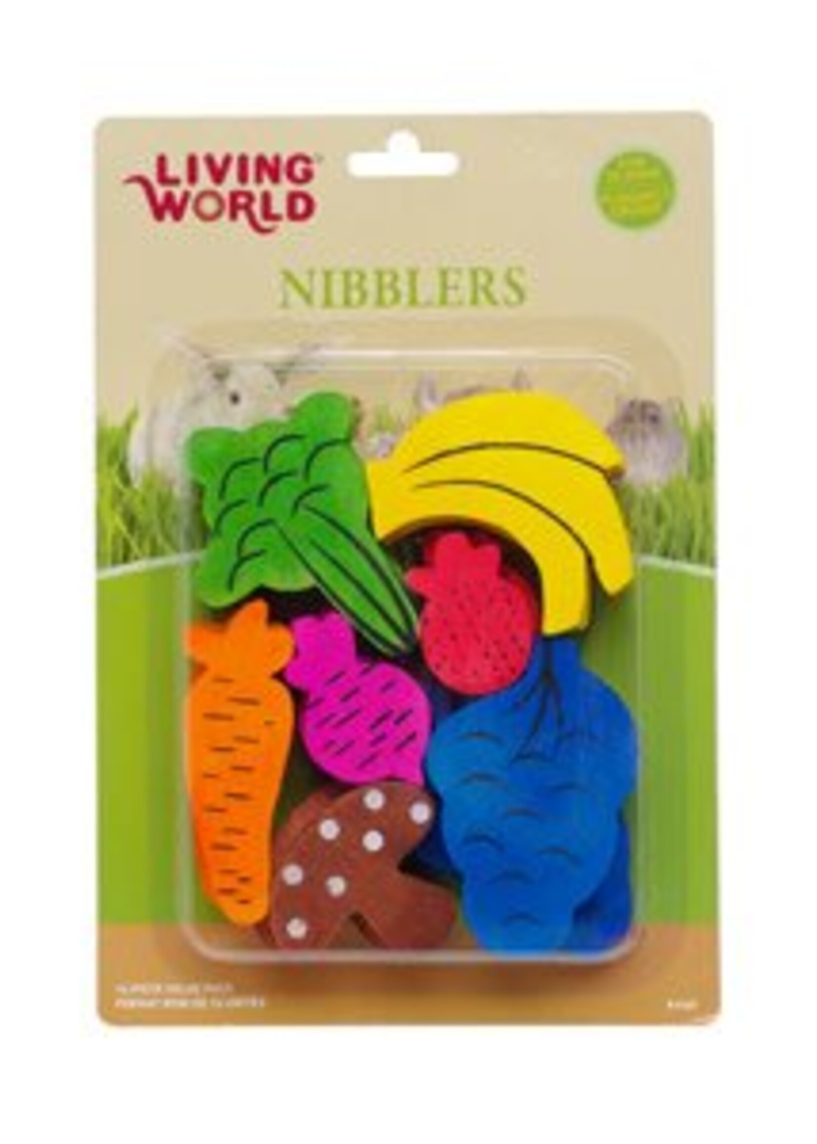Living World LW Nibblers, Wood Chews, Fruit/Veggie Mix