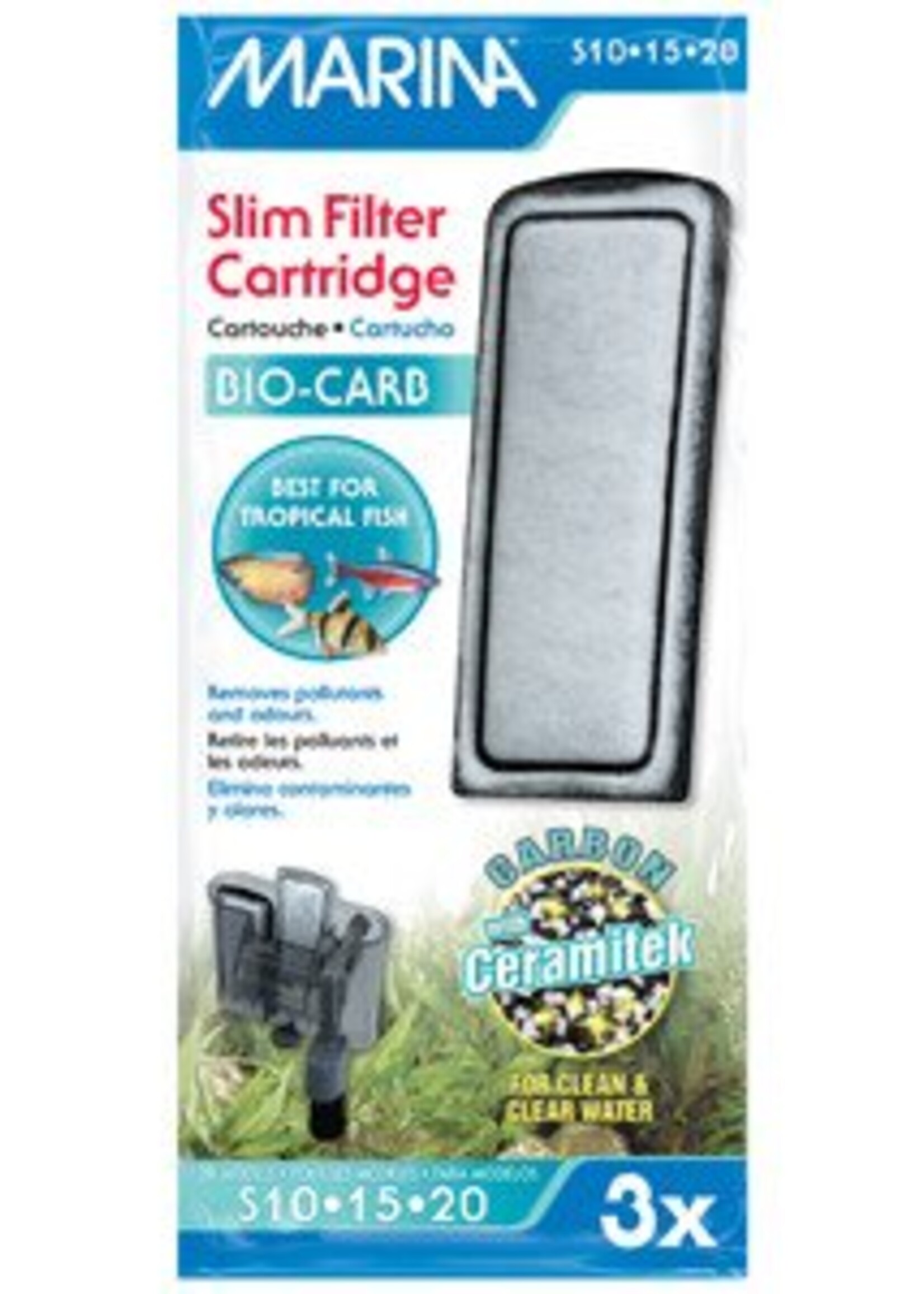 Marina Bio Carb Cartridge for Slim Filters - 3 pack