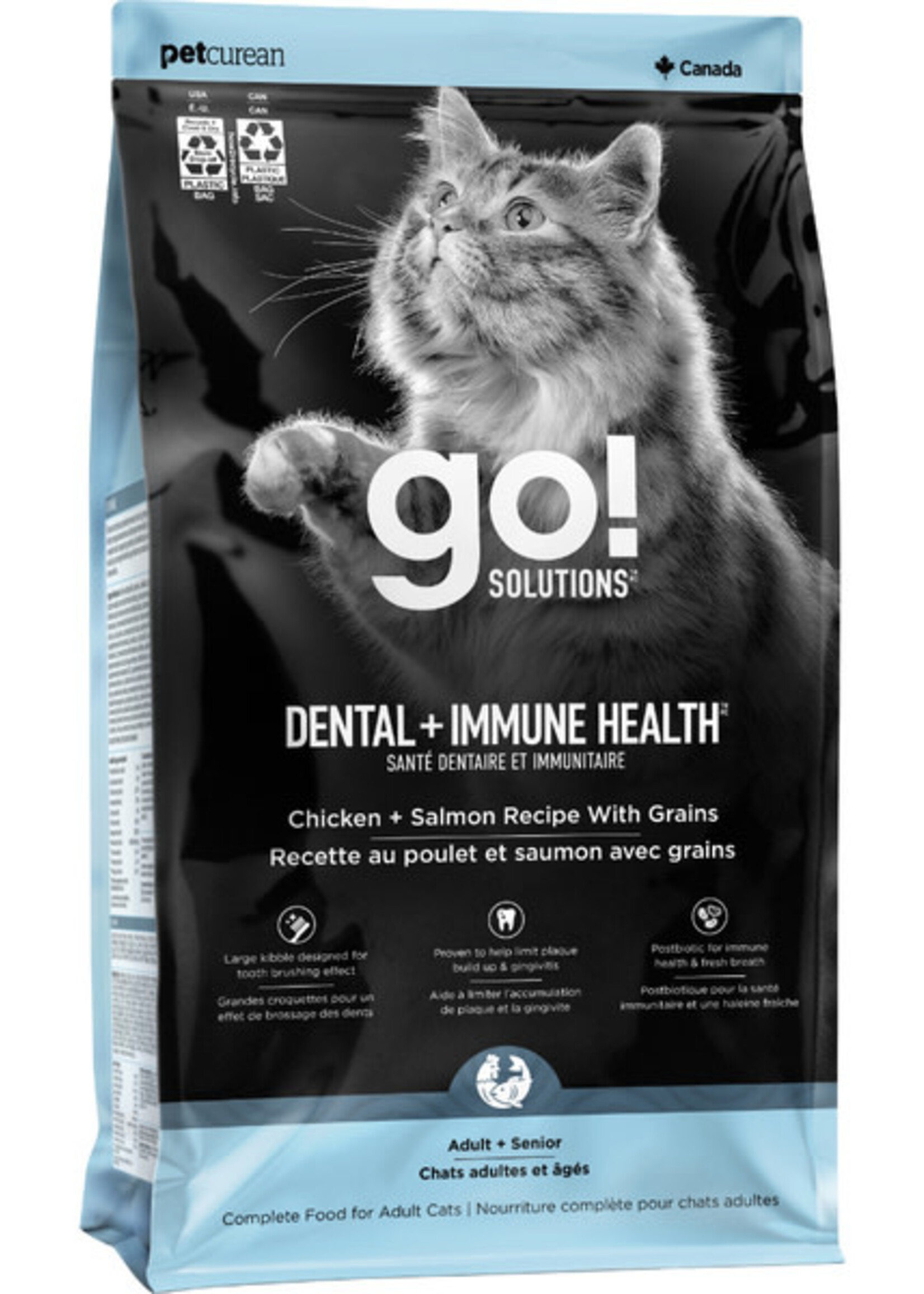 Petcurean Go! Go! Cat - Dental & Immune Health Chicken & Salmon 2.5LB