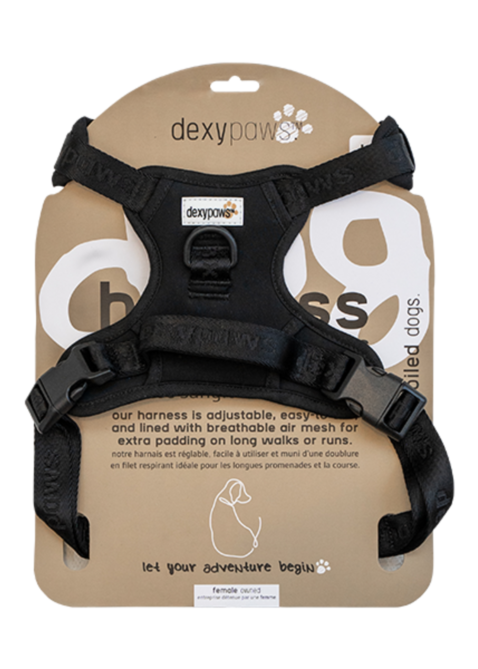 DexyPaws Dexypaws No-Pull Dog Harness - Black - XS