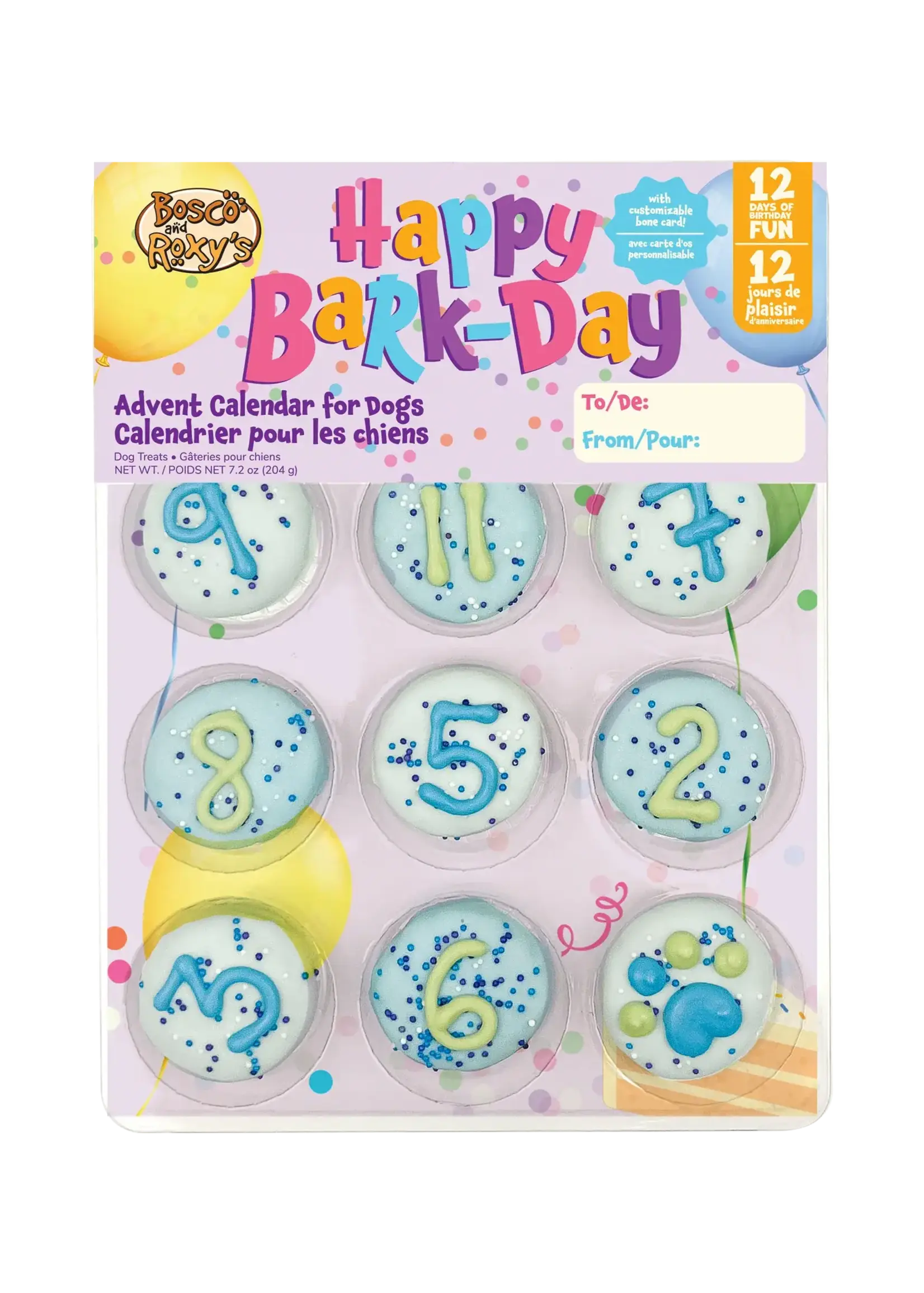 Bosco and Roxy Bosco & Roxy - Happy Barkday 12 Day Advent Calendar - Blue