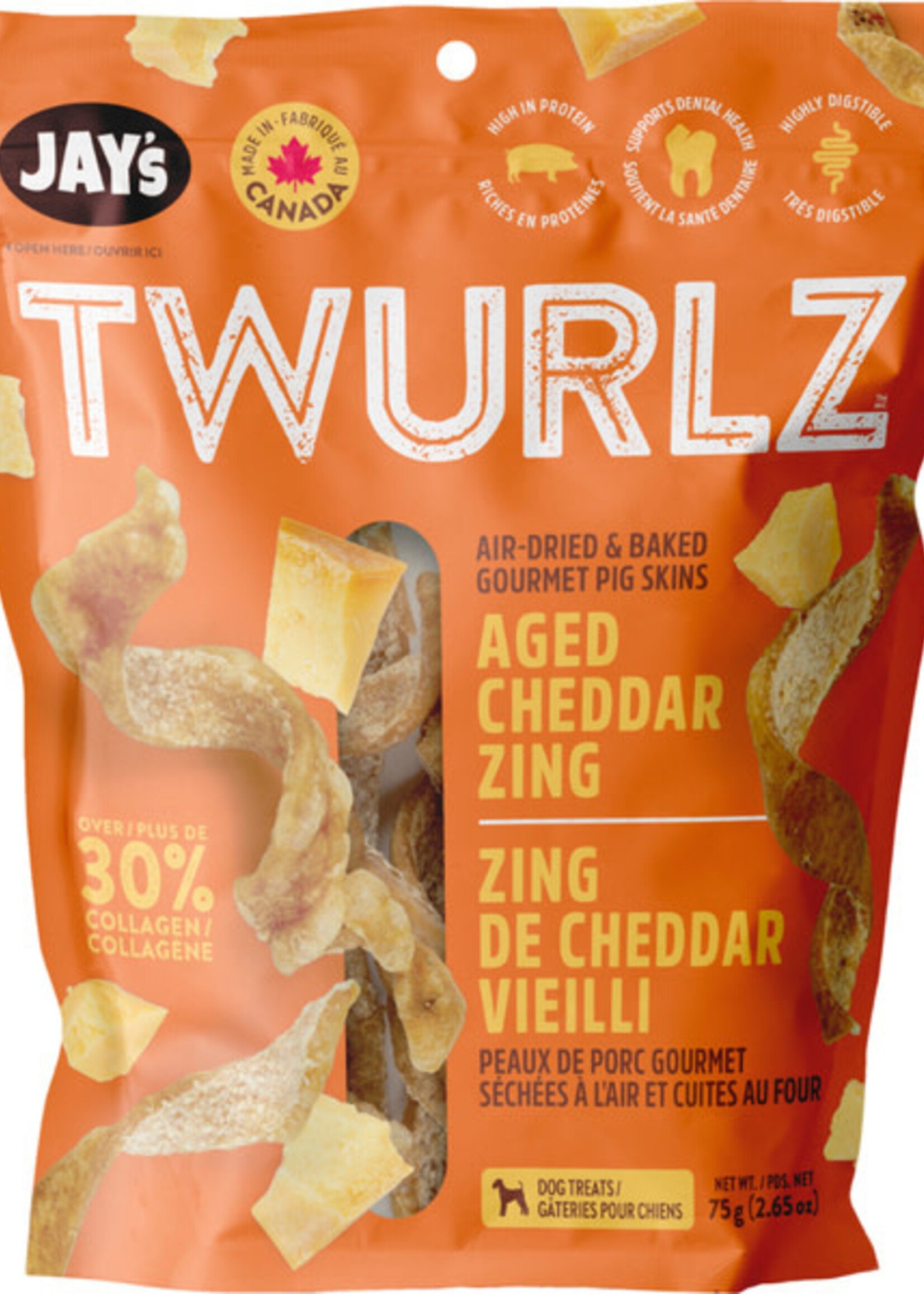 Jay's Twurlz Aged Cheddar 300GM