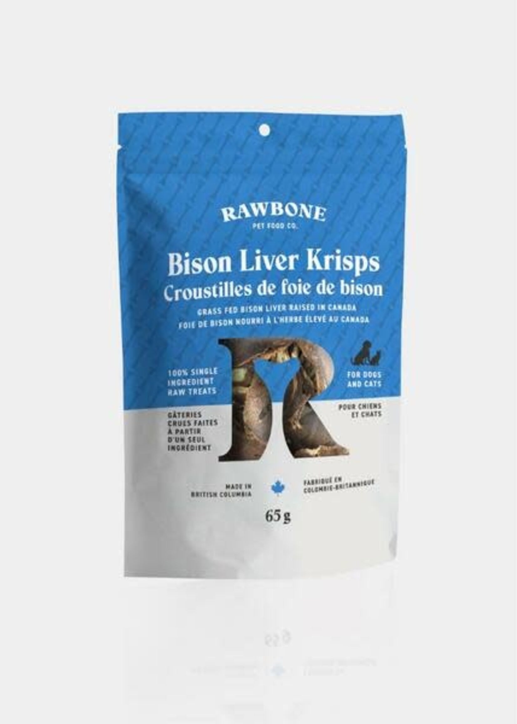 Rawbone Grass Fed Bison Liver Krisps 65GM