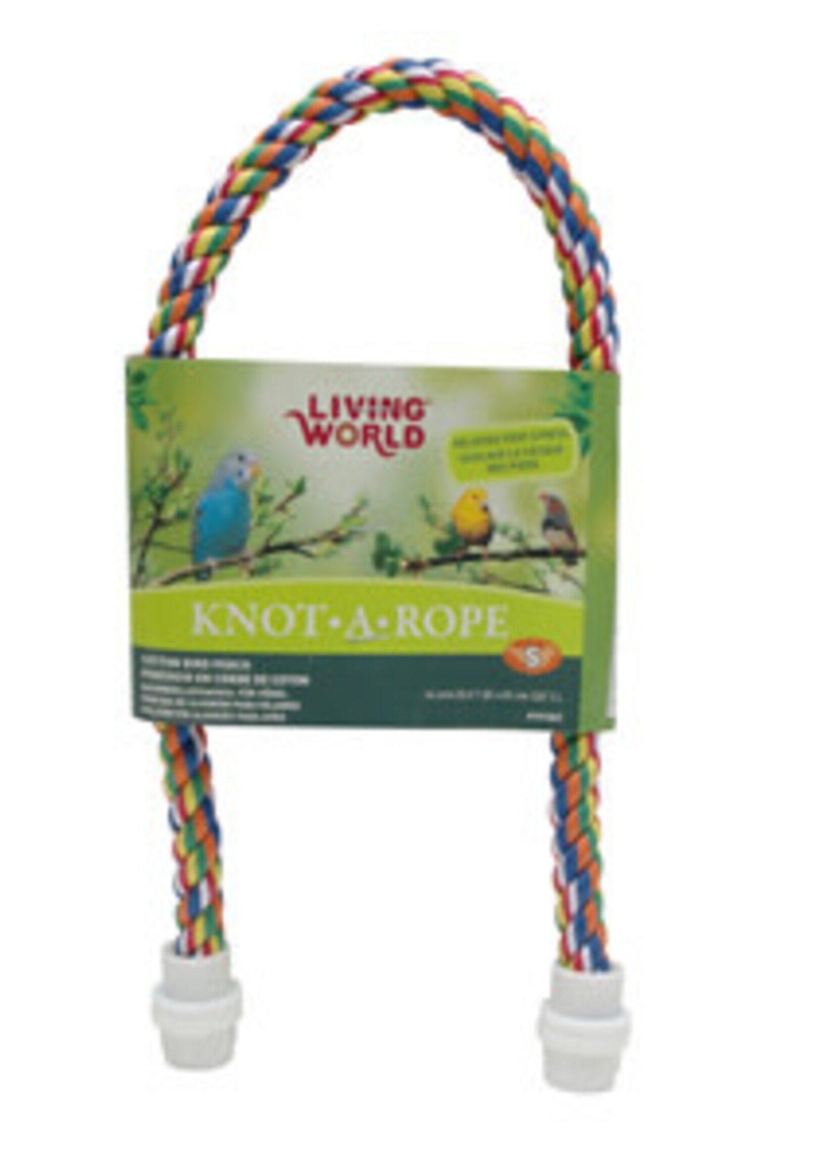Living World Living World Multi-Coloured Cotton Perch - 16 mm dia x 65 cm L