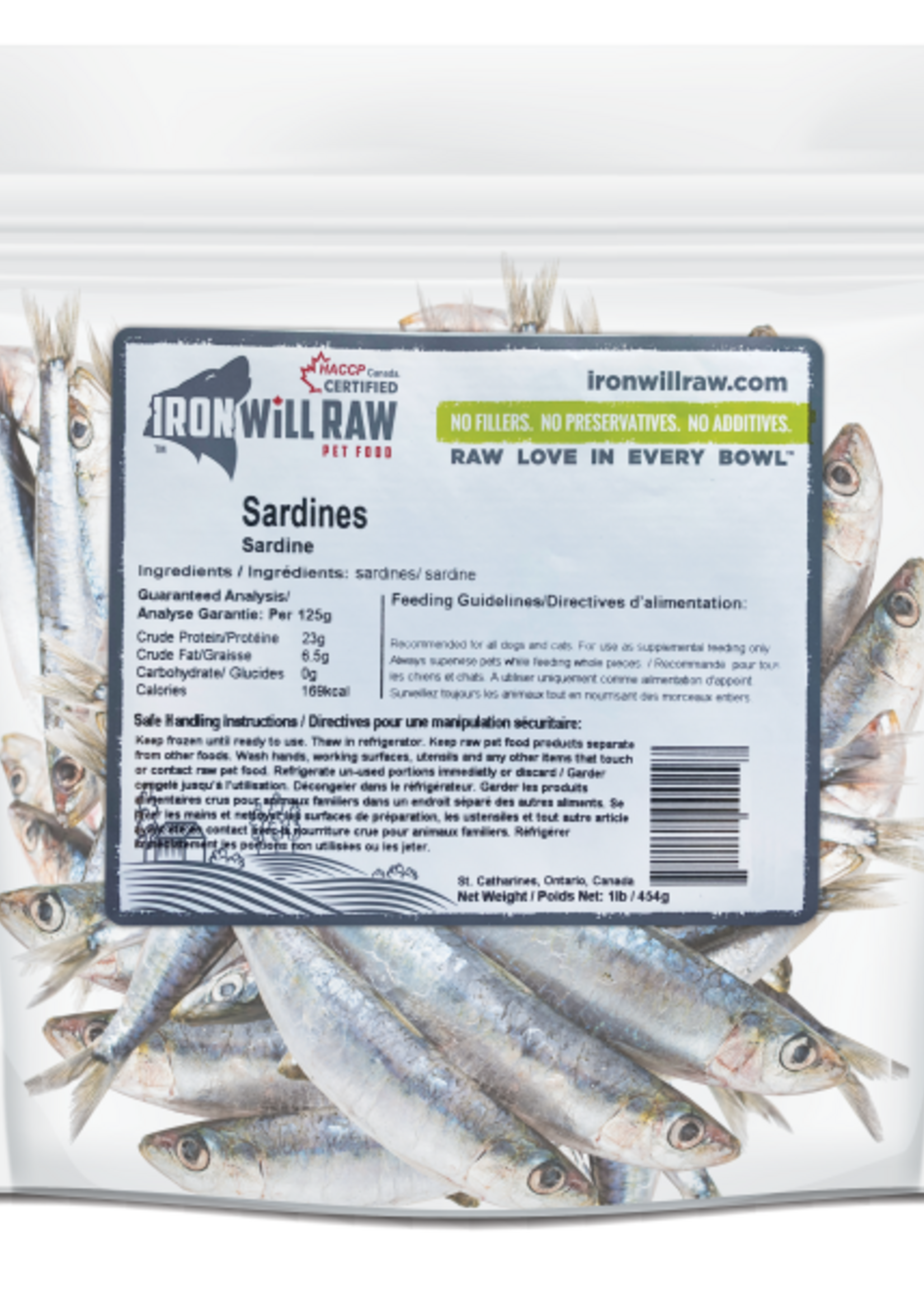 Iron Will Raw Iron Will Raw Dog/Cat Sardines 1 lb