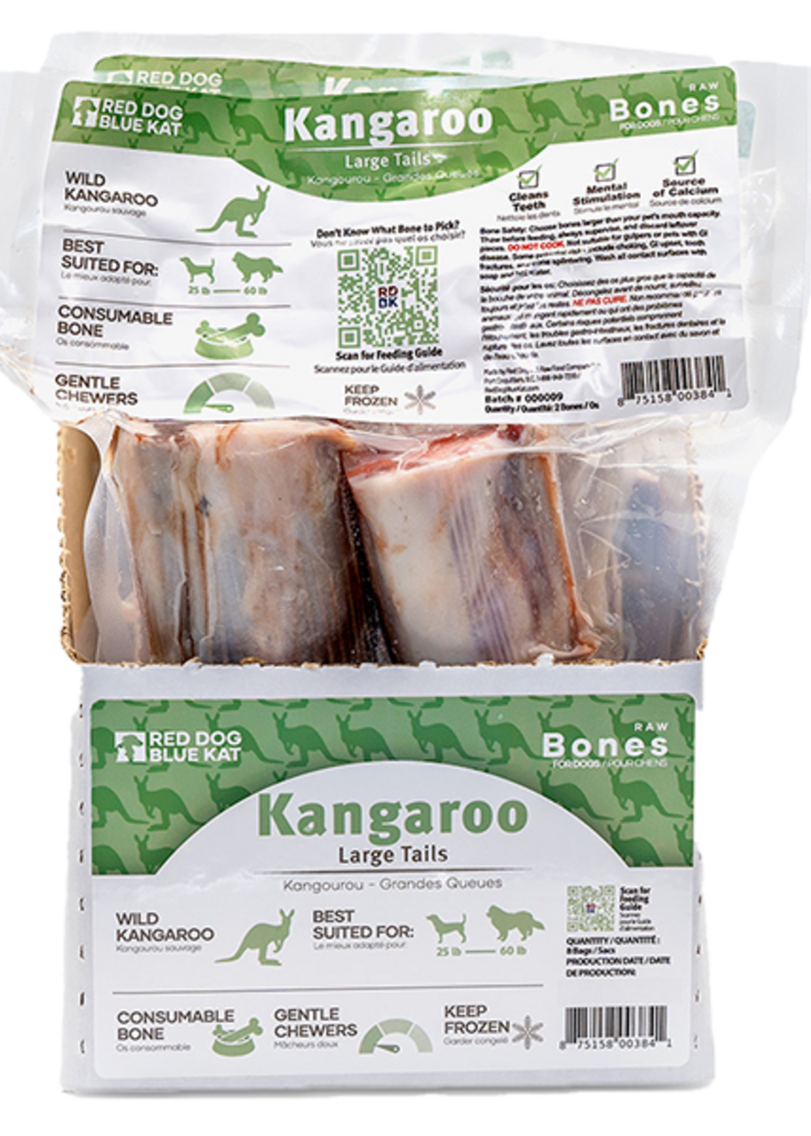 Red Dog Blue Kat Red Dog Blue Kat Dog Raw Bones Kangaroo Tails Large