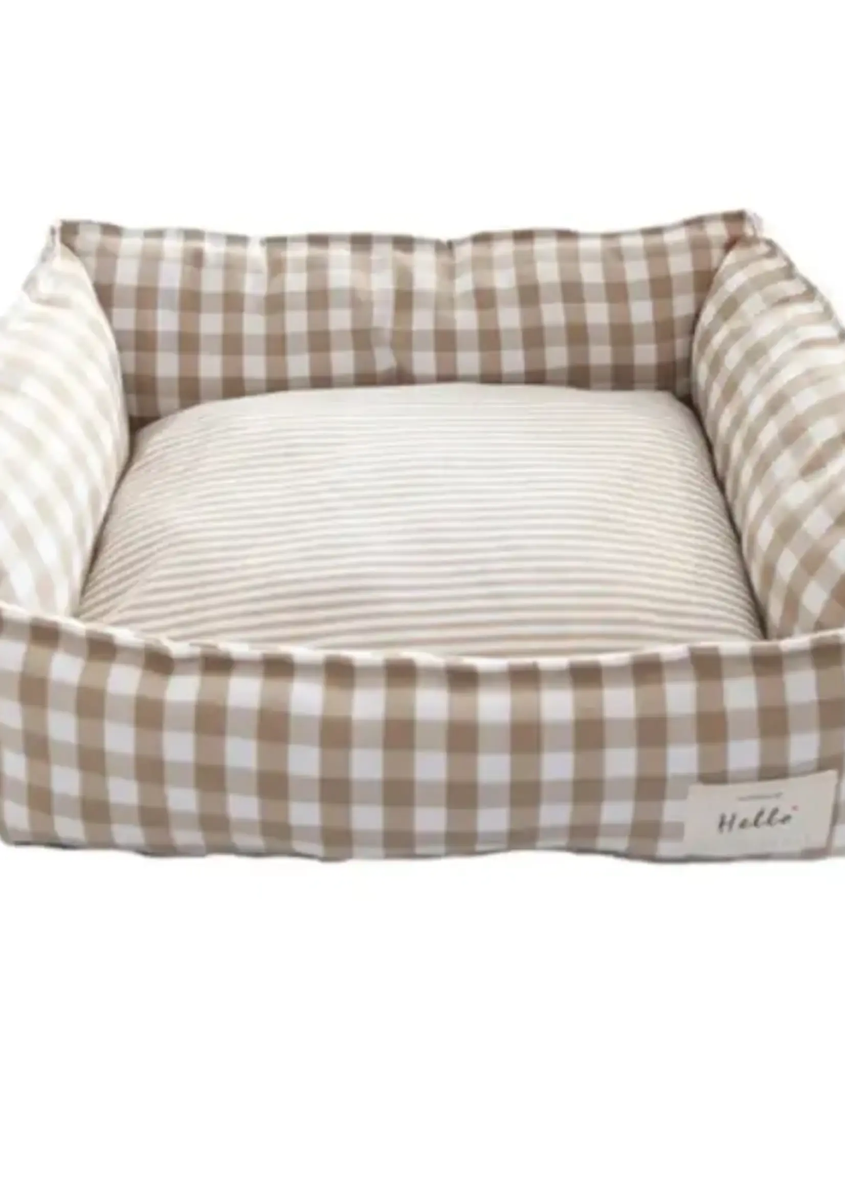 Doggie-Q DOGGIE-Q Plaid Prestige Bed Khaki - 60x50x25cm
