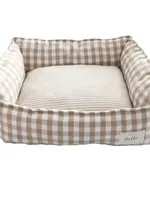 Doggie-Q DOGGIE-Q Plaid Prestige Bed Khaki - 70x50x30cm