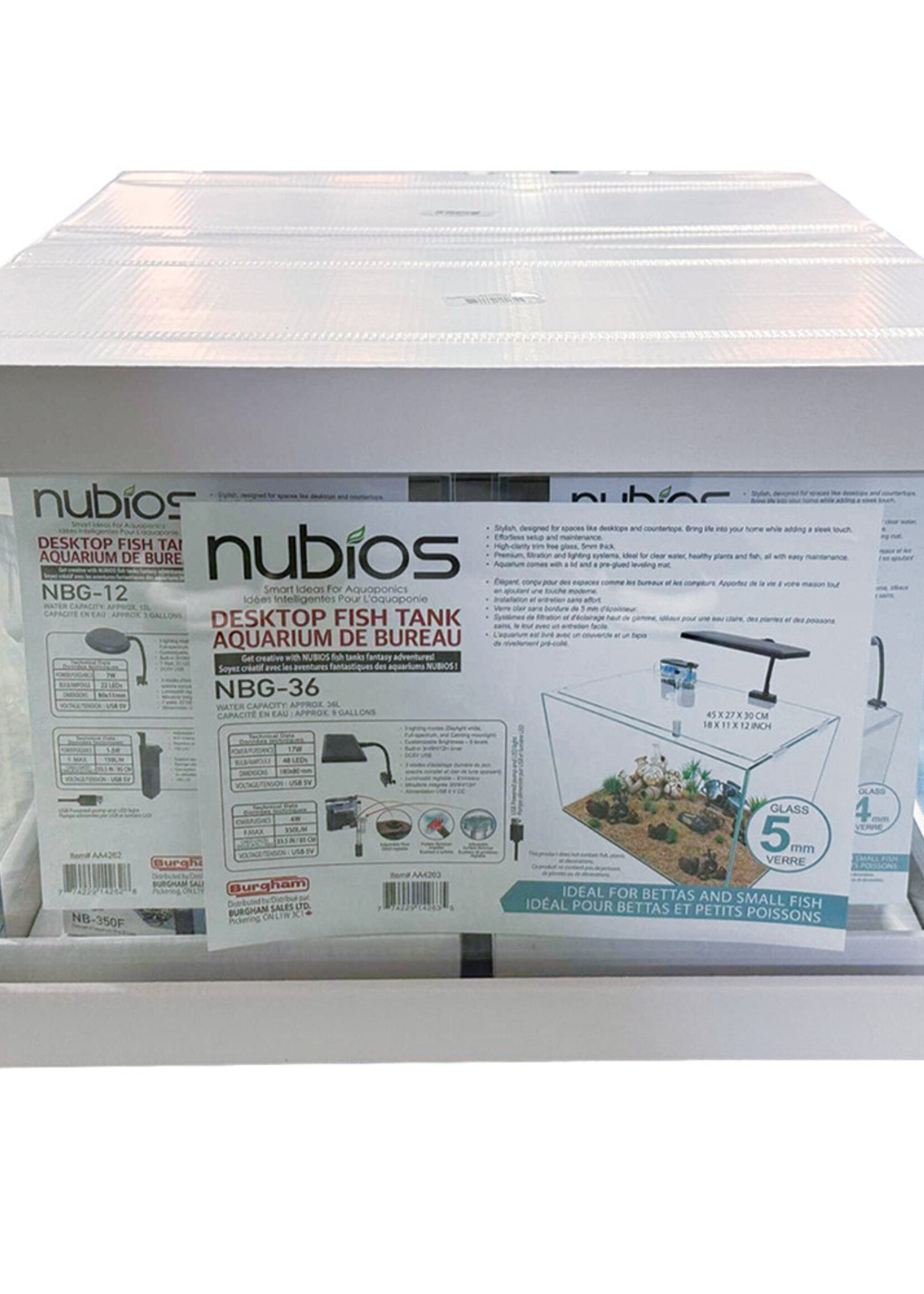 NUBIOS NUBIOS Desktop Glass tank - set 3pc