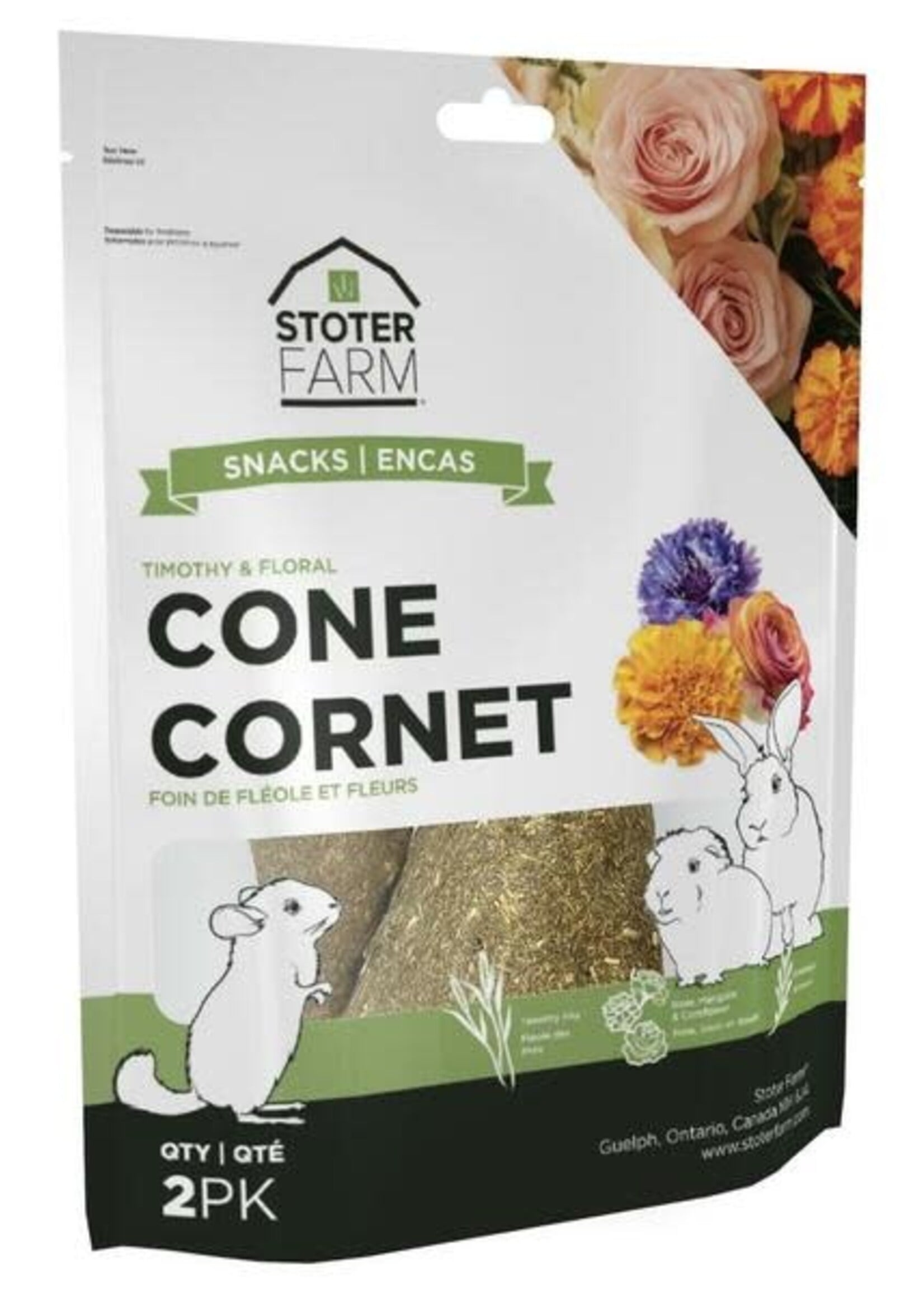 Stoter Farm Cone Timothy & Floral 2PK