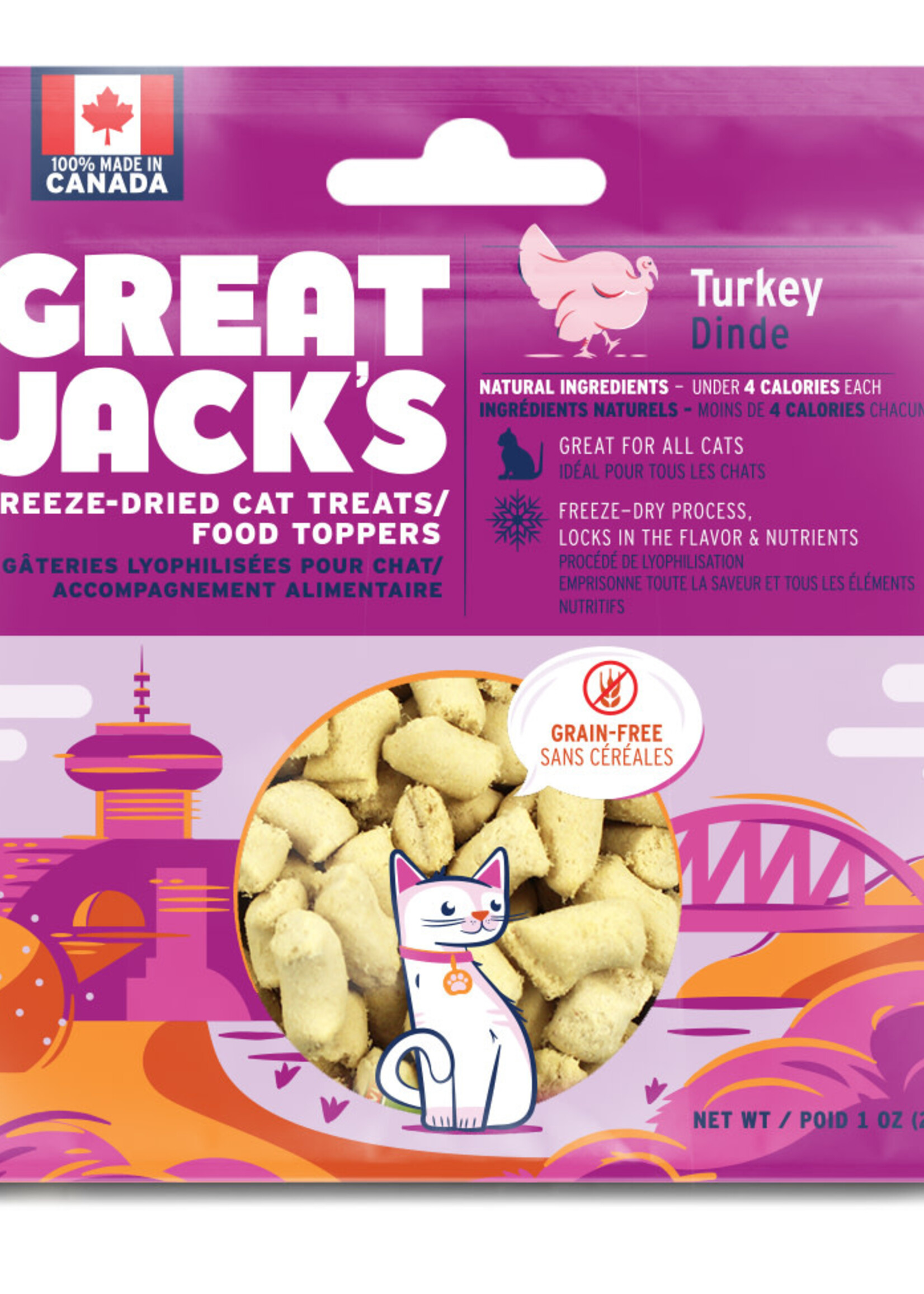 Great Jacks Great Jacks Freeze-Dried Cat Treats & Food Topper - Turkey 28g