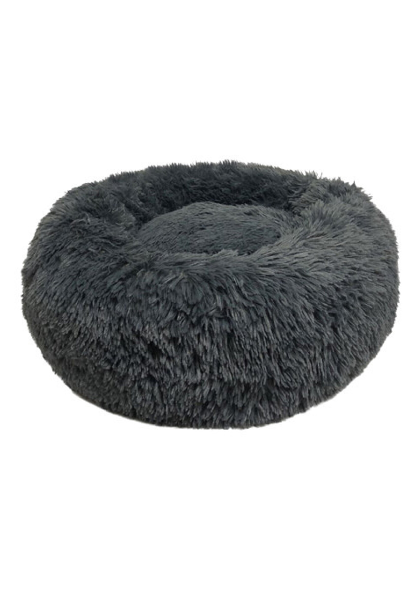 Luxury Round Furry Plush Pet Bed Medium 28x28x11.8inch