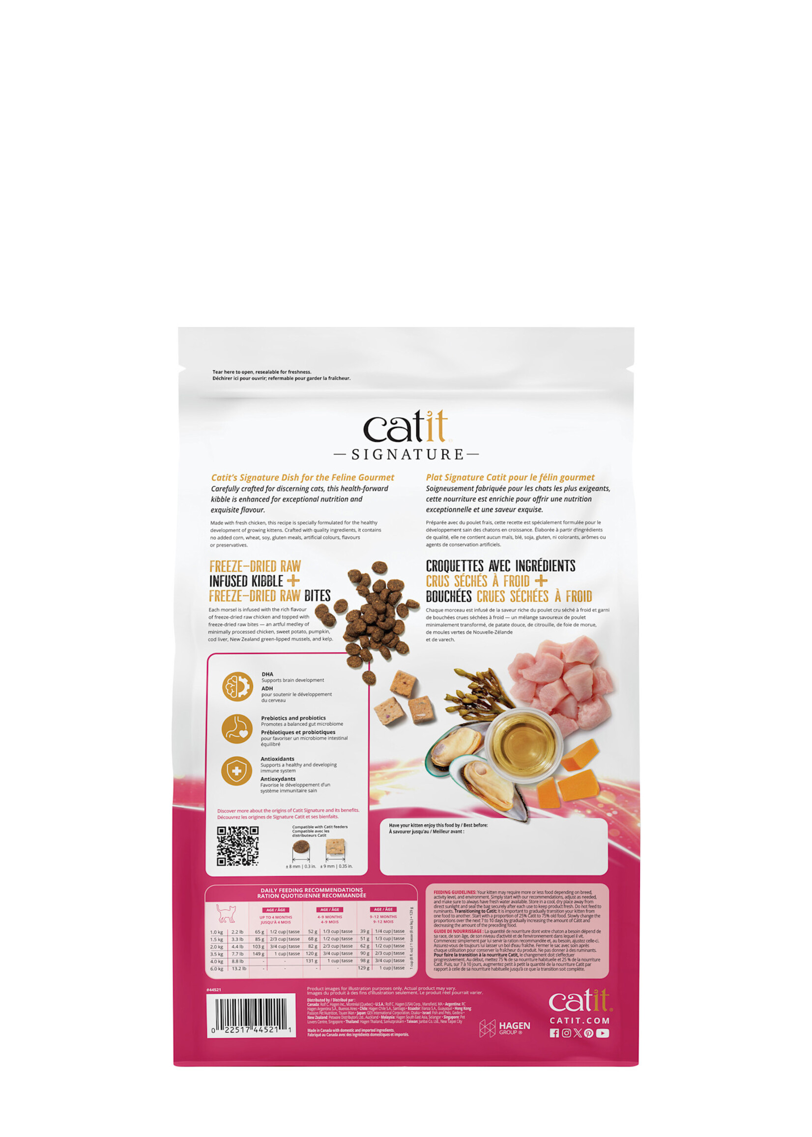 CatIt Catit Signature - Freeze-Dried Raw Nutrition for Kittens - Chicken Recipe - 1.8 kg (4 lb)