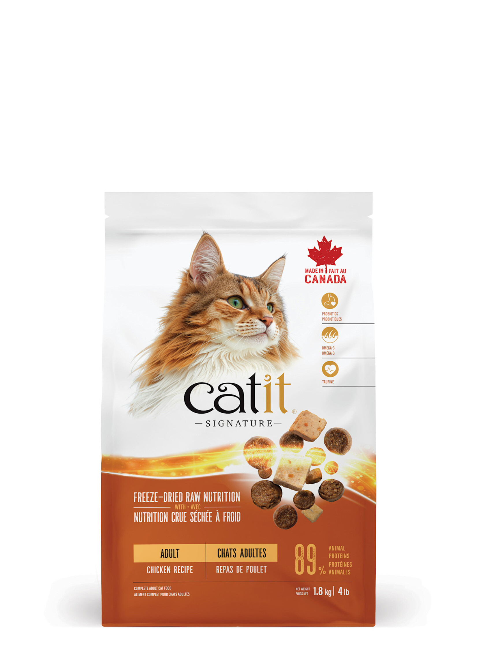CatIt Catit Signature - Freeze-Dried Raw Nutrition for Adults - Chicken Recipe - 1.8 kg (4 lb)