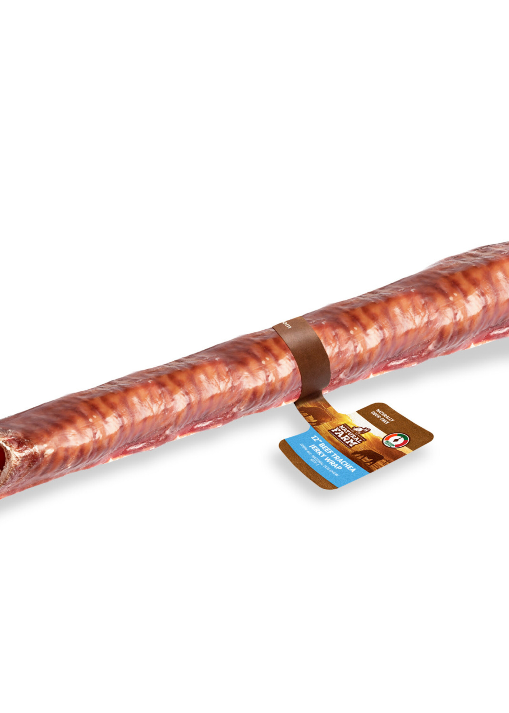 Natural Farms Jerky Wrapped Beef Trachea 12 inch
