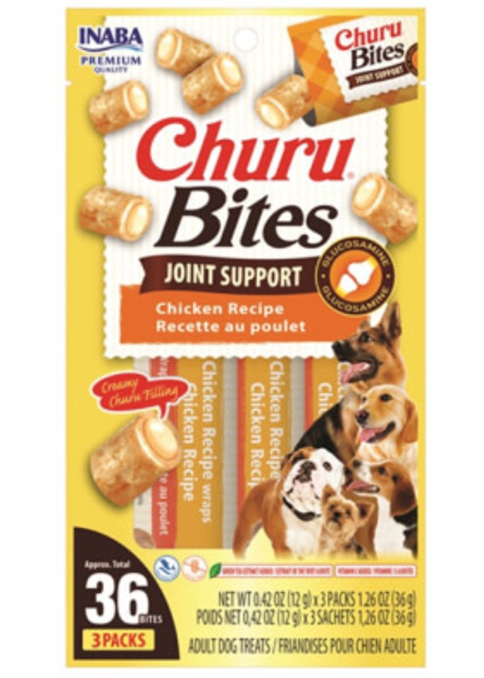 Inaba Churu Bites Joint Care DOG Ckn 3pk, 1.26oz