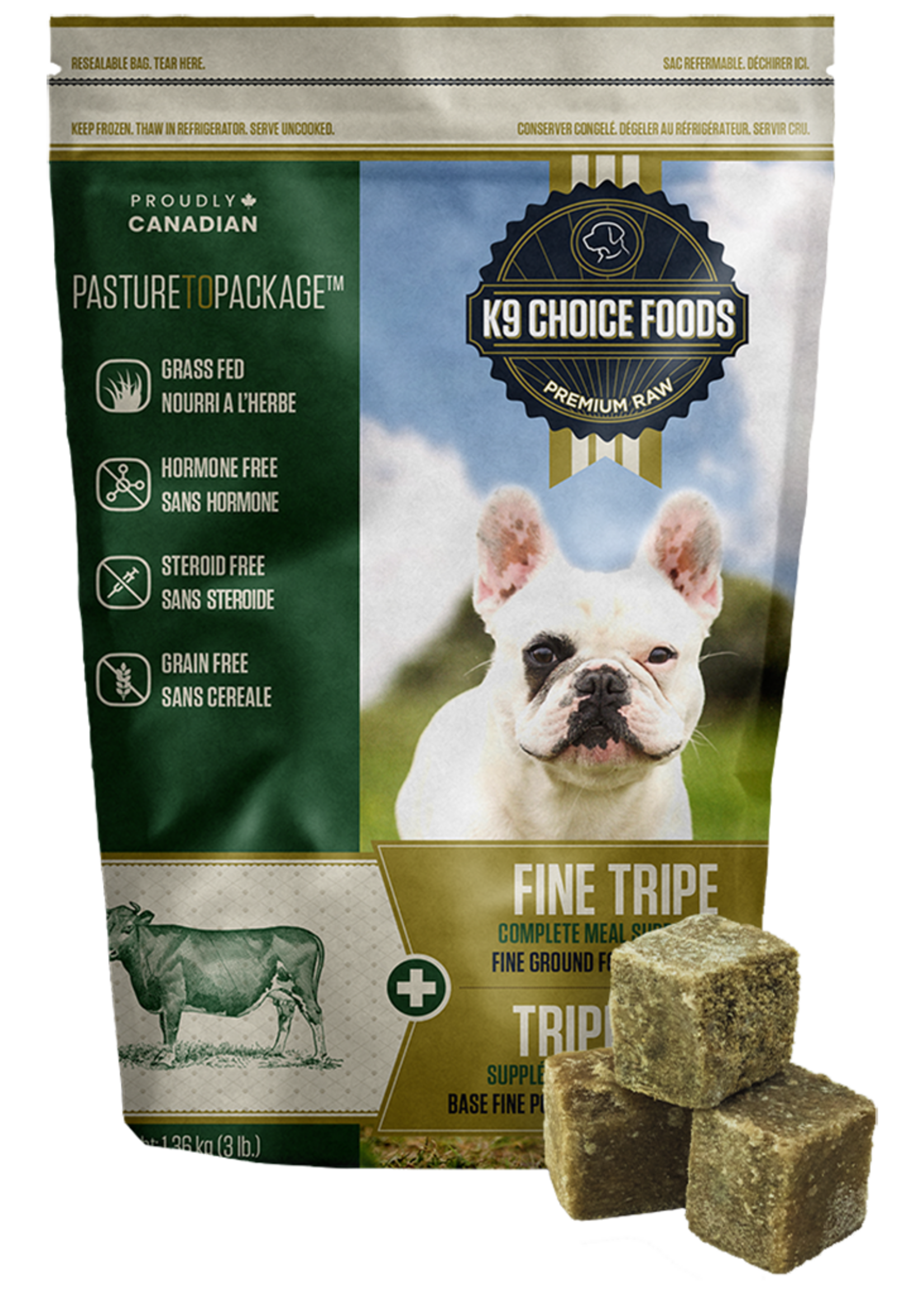 K9 Choice K9 Choice - Pure Fine Green Tripe 15LB