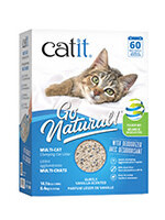 CatIt Catit Go Natural! Pea Husk Mix Multi-Cat Clumping Cat Litter - Vanilla - (14.1 lbs) Box