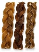 B&T Pets 6" Camel Collagen Braided Sticks