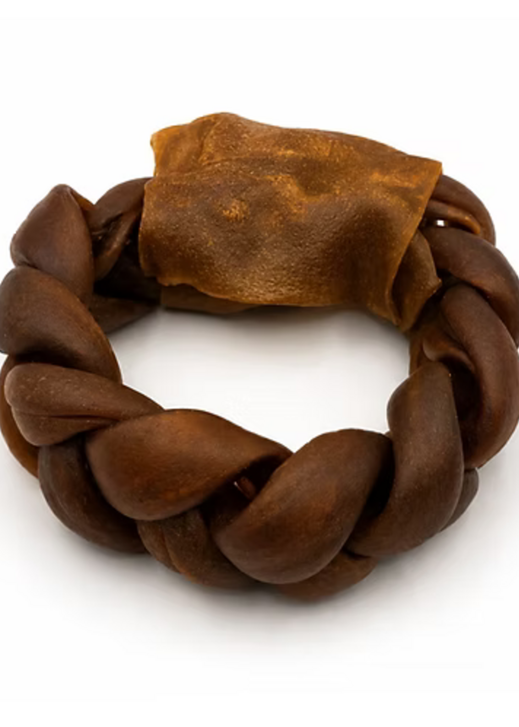 B&T Pets 6" Camel Collagen Ring (1 braided piece)