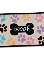 Bella Bella Fashion Mats Woof w/ Multi Paws