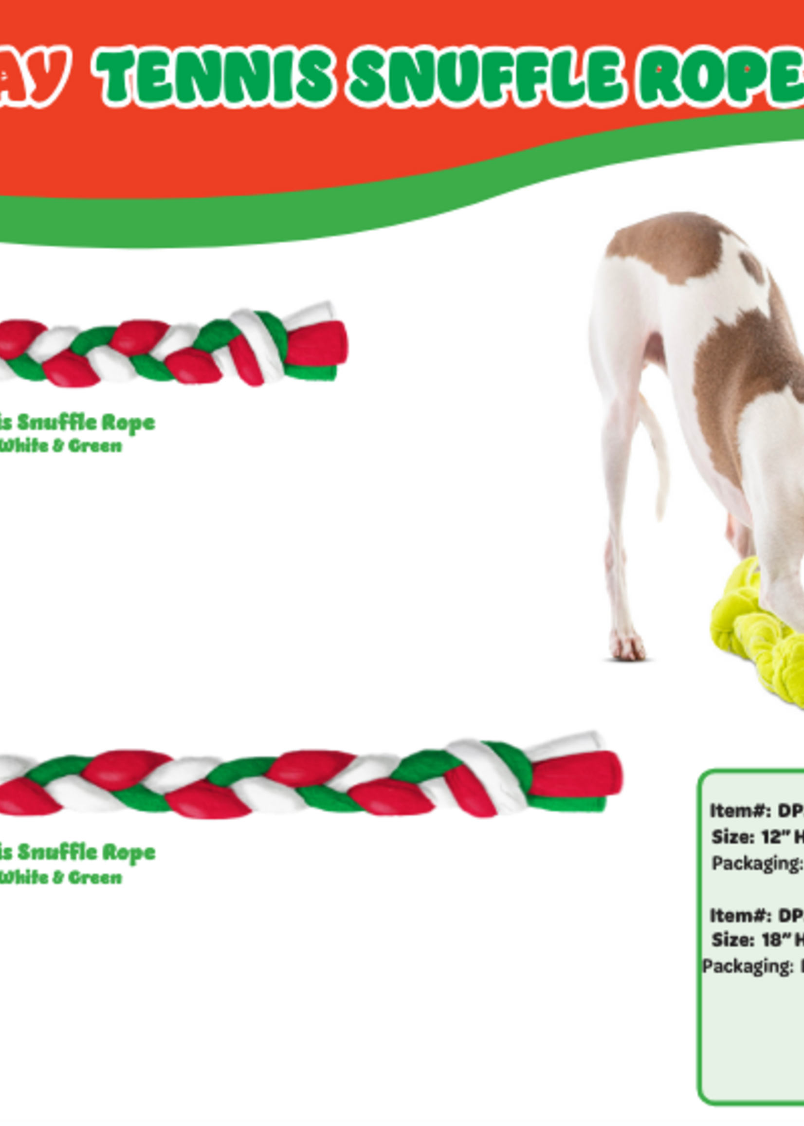Guru Guru Holiday Tennis Snuffle Rope Large