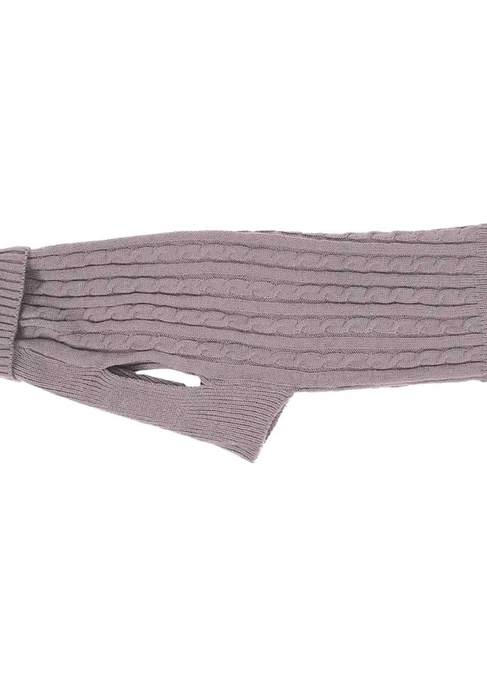 Shedrow K9 Shedrow K9 Brentwood Cable Knit Dog Sweater Orchid XL
