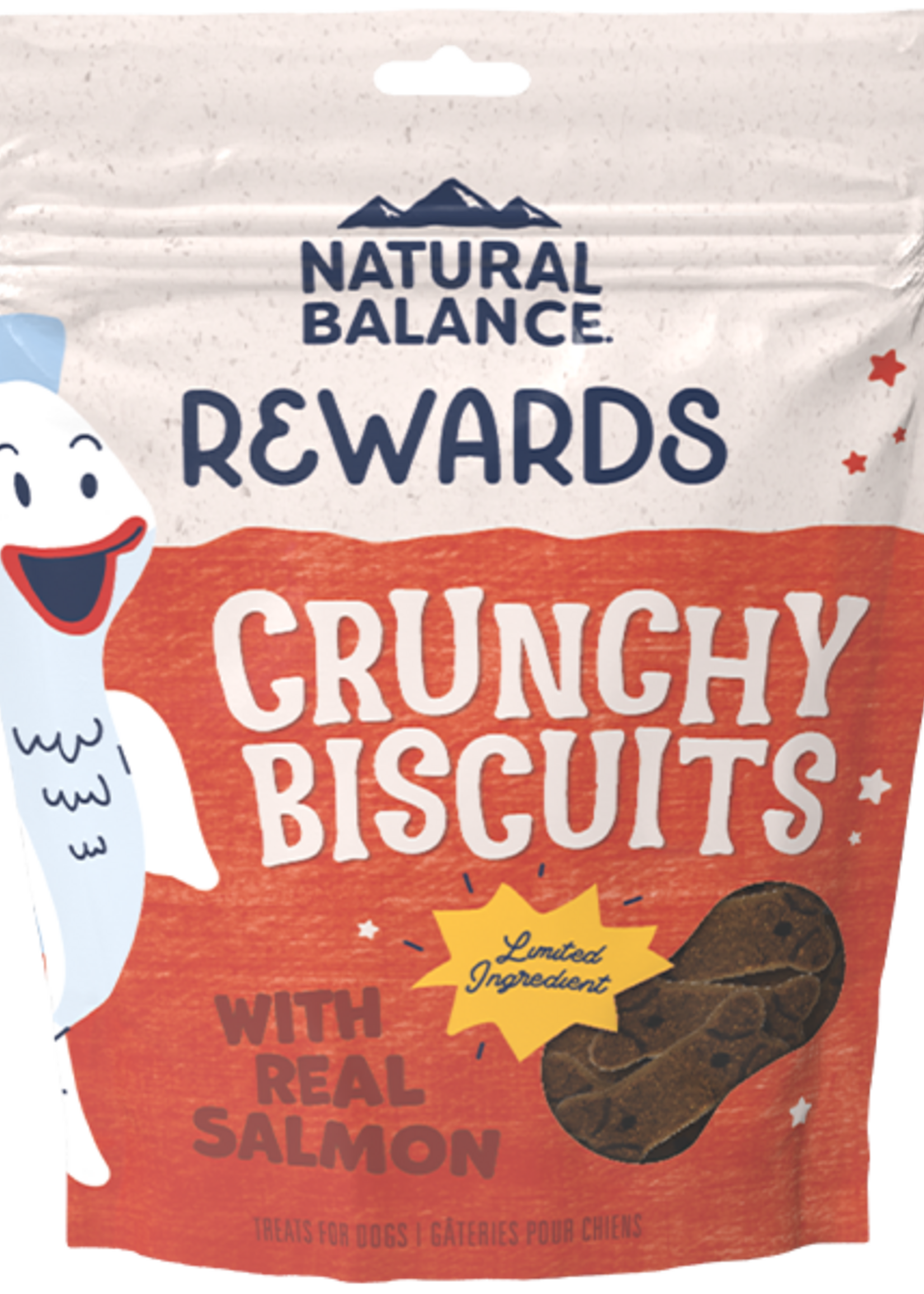 Natural Balance NB Dog Treats Rewards Crunchy Biscuits Salmon 14 oz