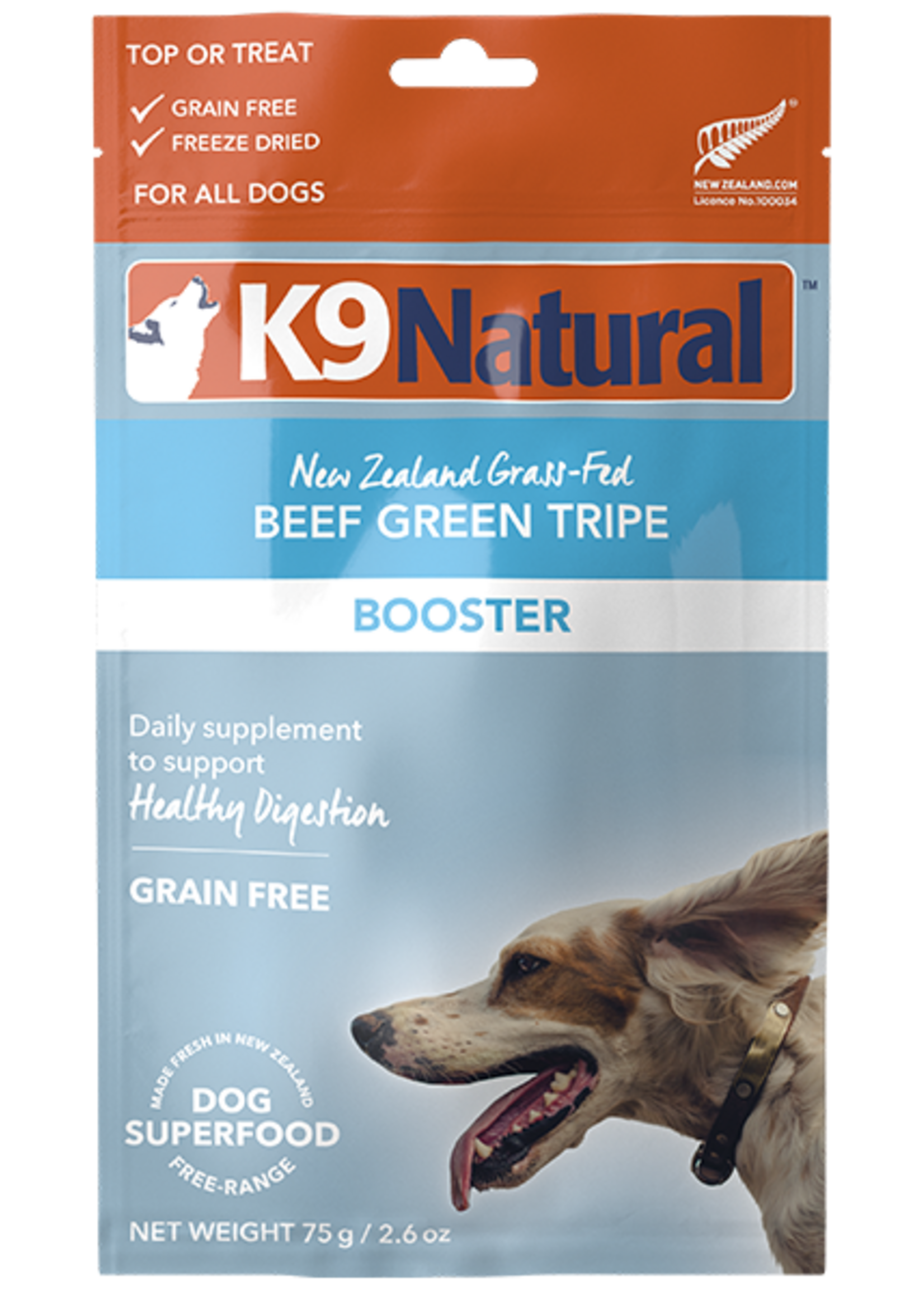 K9 Natural K9 Natural Dog FD Booster Beef Green Tripe 2.6oz *Special Order
