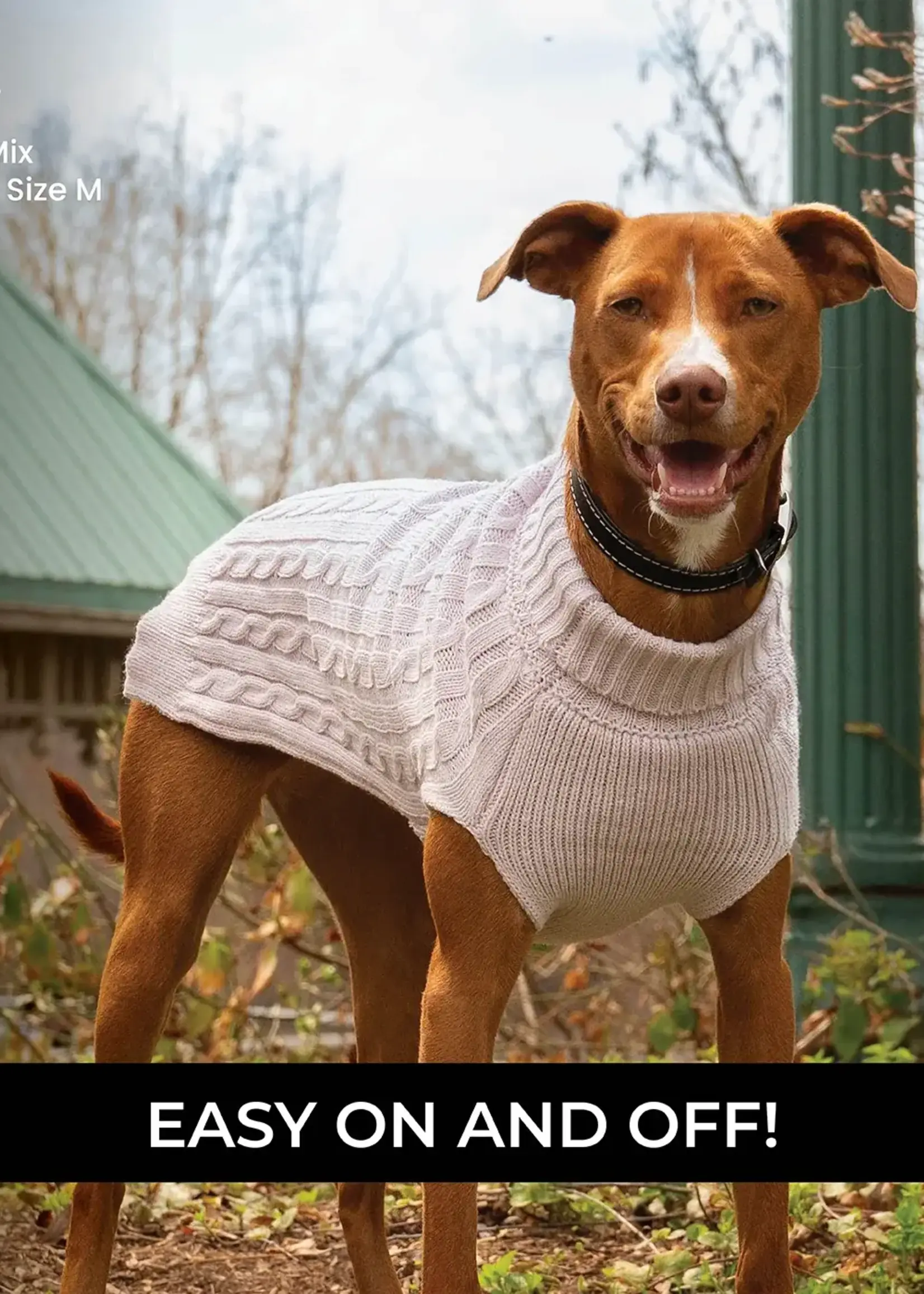 Shedrow K9 Shedrow K9 Brentwood Cable Knit Dog Sweater Orchid L