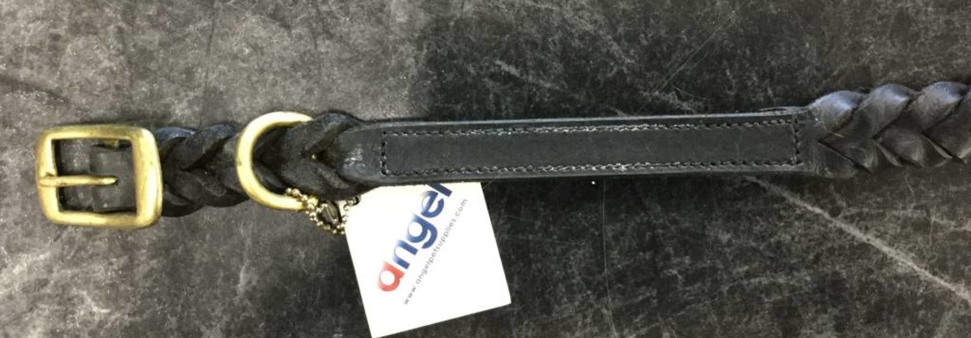 Angel Collar Braided Black 18" x 3/4"