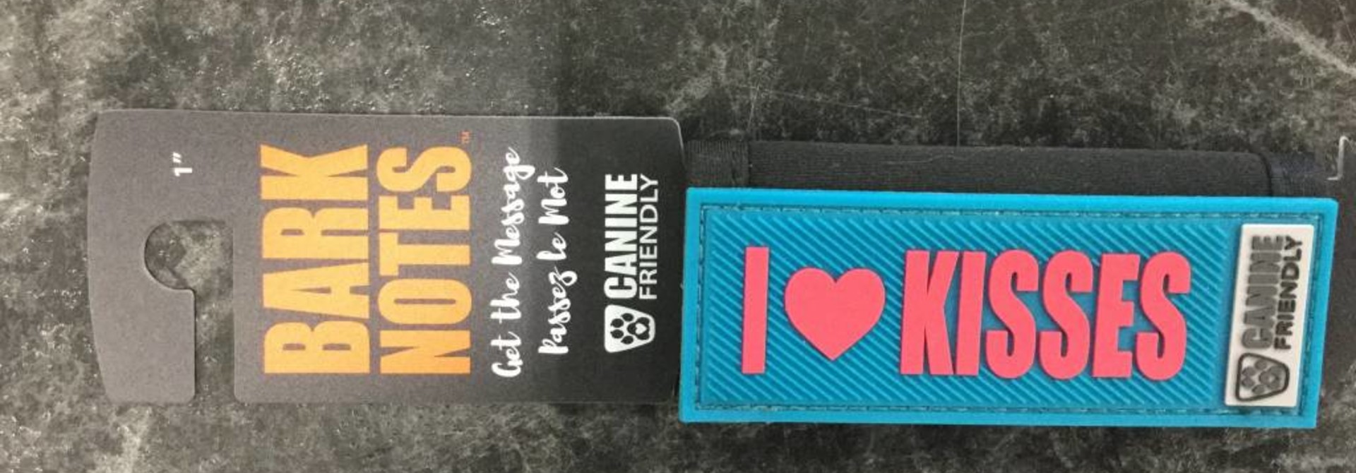 Bark Notes Leash Wraps 1" - I Love Kisses